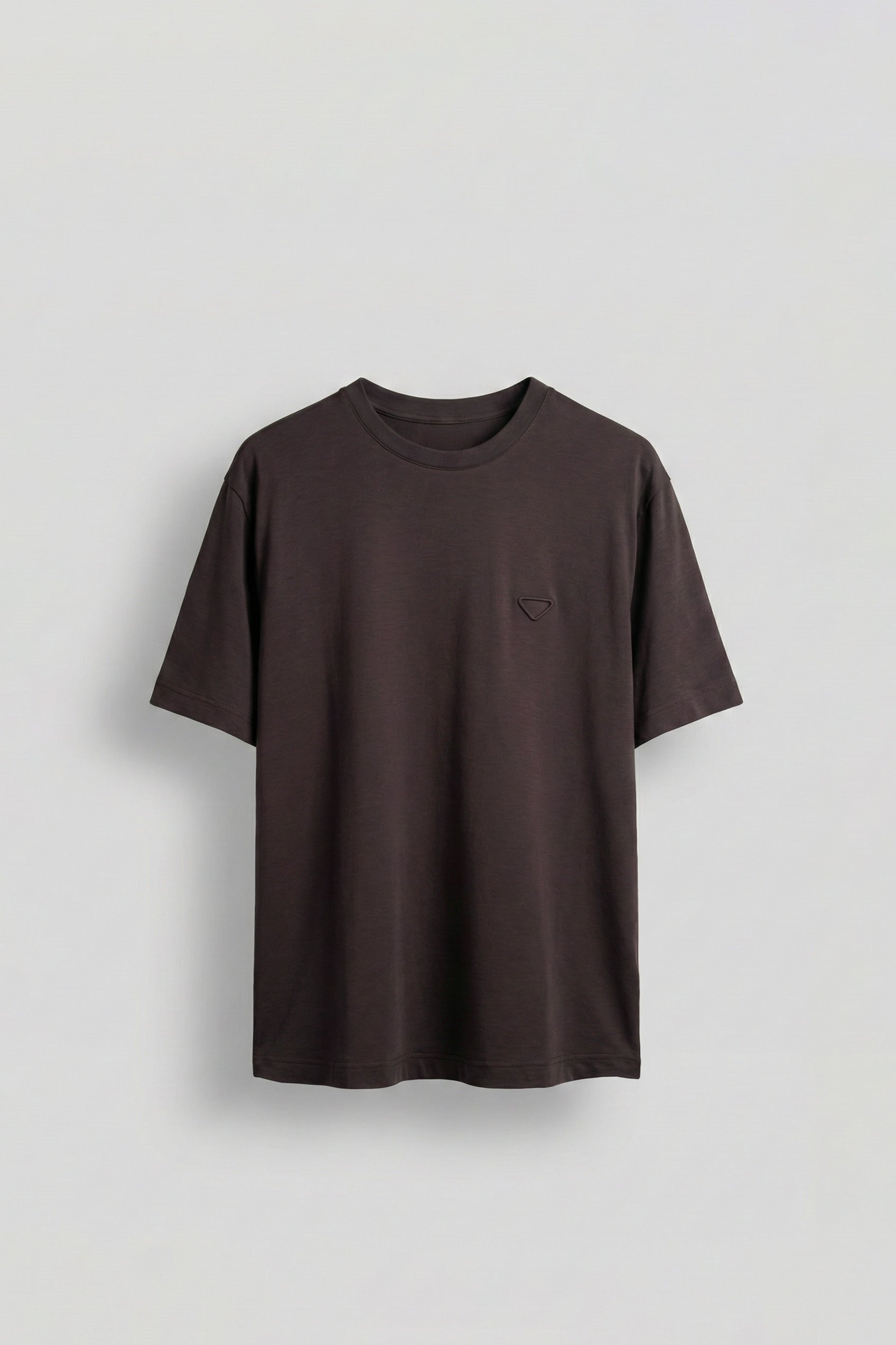 Erkek Relaxed Fit Yumuşak Dokulu Basic T-Shirt Kahverengi