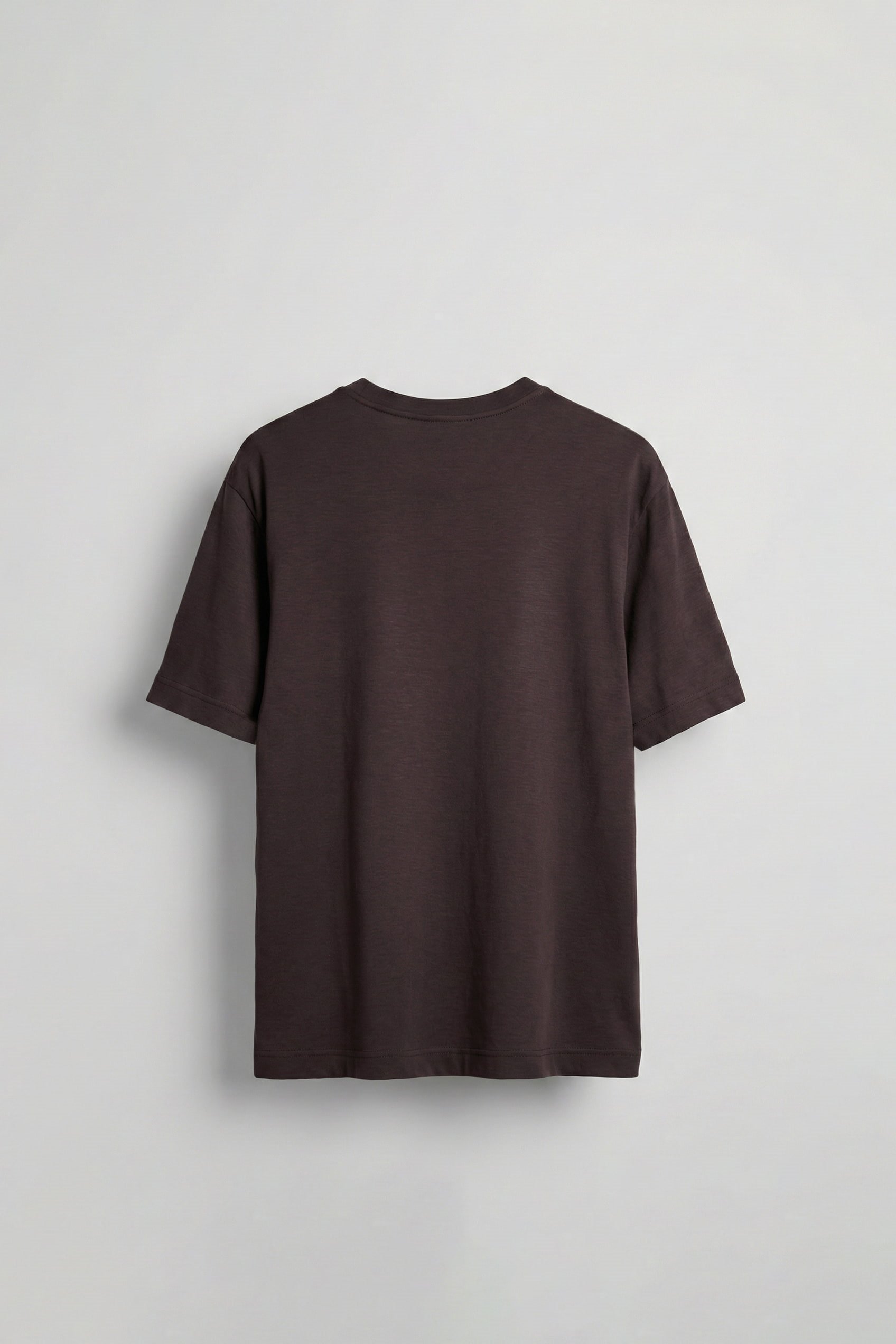 Erkek Relaxed Fit Yumuşak Dokulu Basic T-Shirt Kahverengi