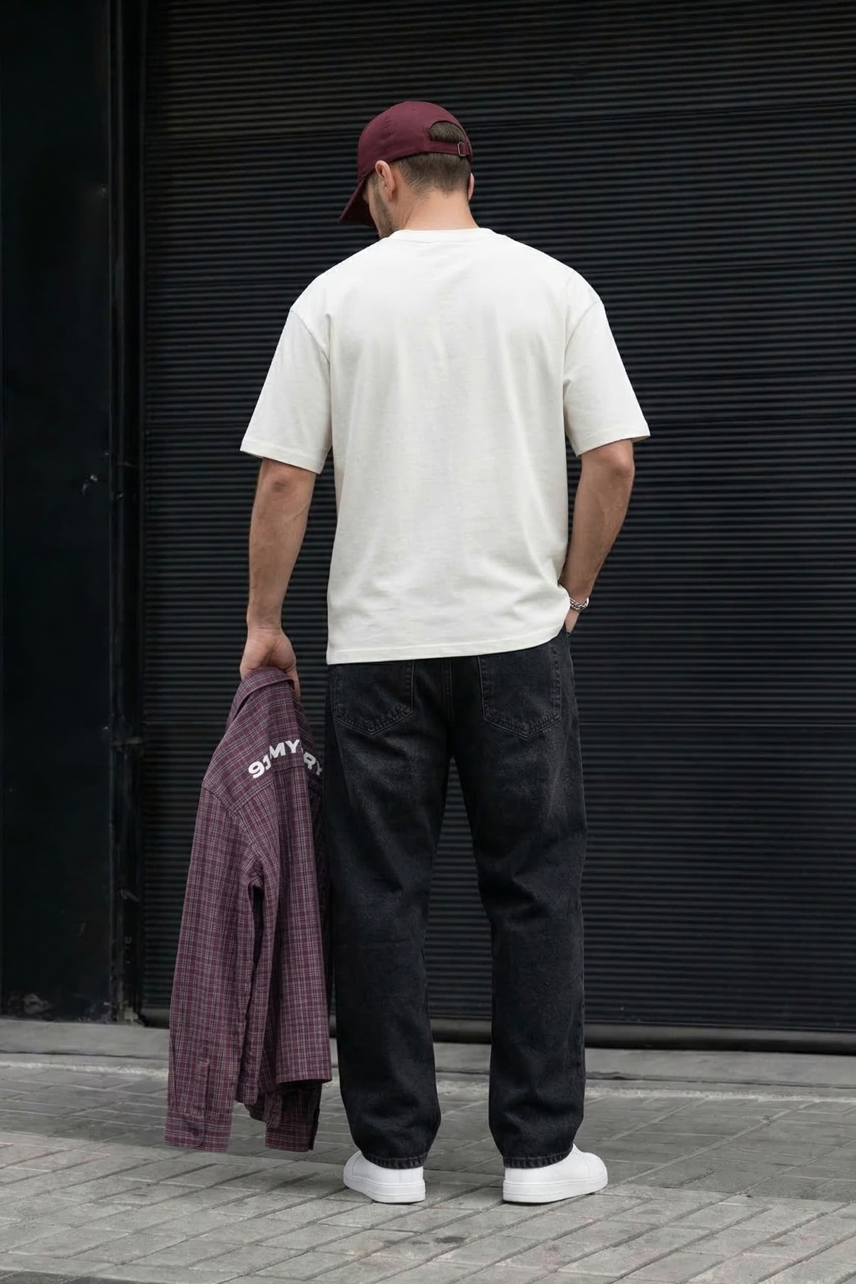 Erkek Relaxed Straight Fit Basic Jean Siyah