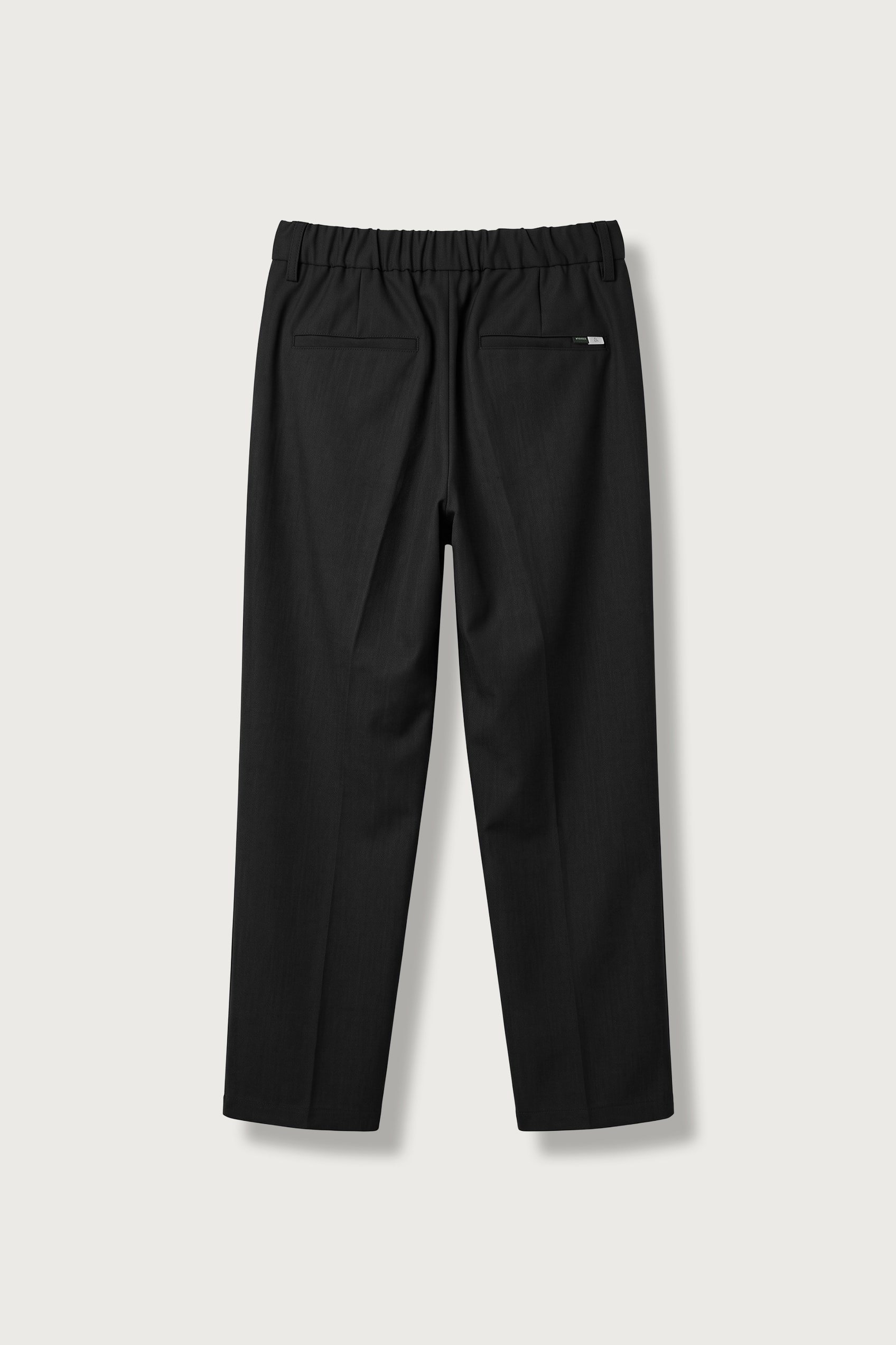 Erkek Slim Fit Beli Lastikli Kumaş Pantolon Siyah