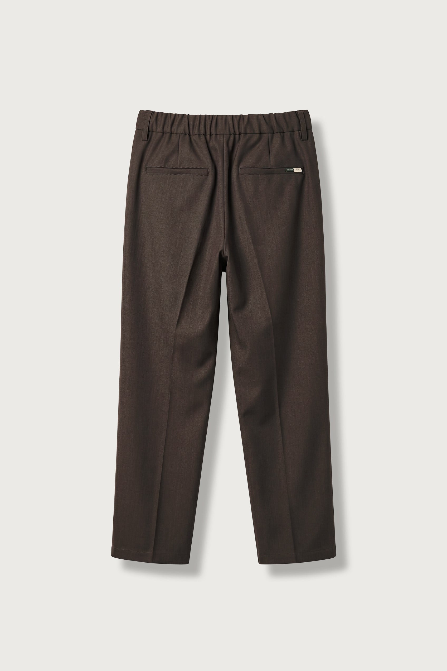 Erkek Slim Fit Beli Lastikli Kumaş Pantolon Kahverengi
