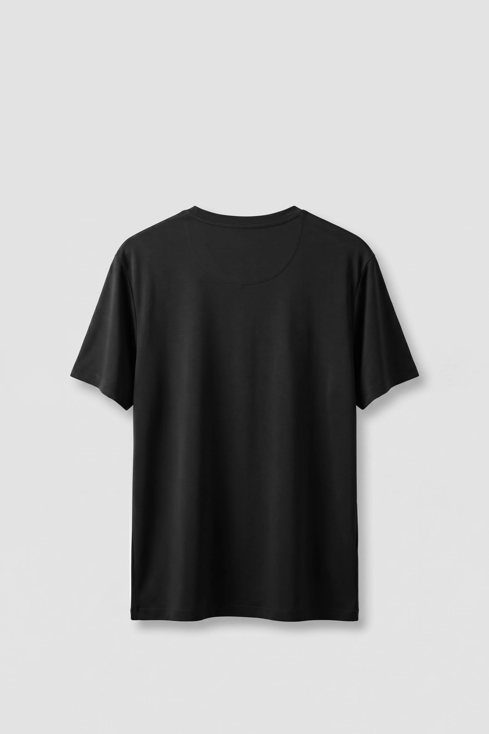 Erkek Slim Fit Bisiklet Yaka Basic T-Shirt Siyah