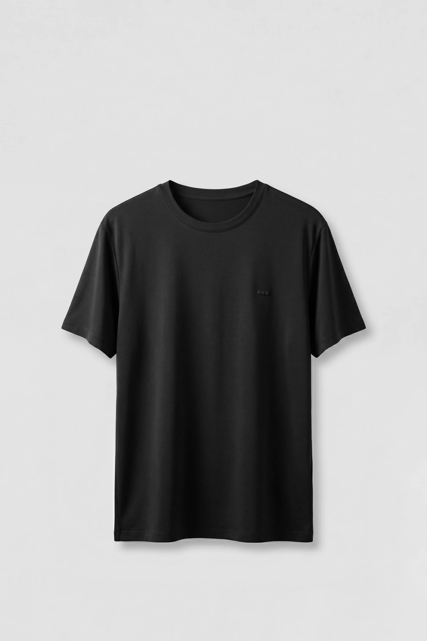 Erkek Slim Fit Bisiklet Yaka Basic T-Shirt Siyah
