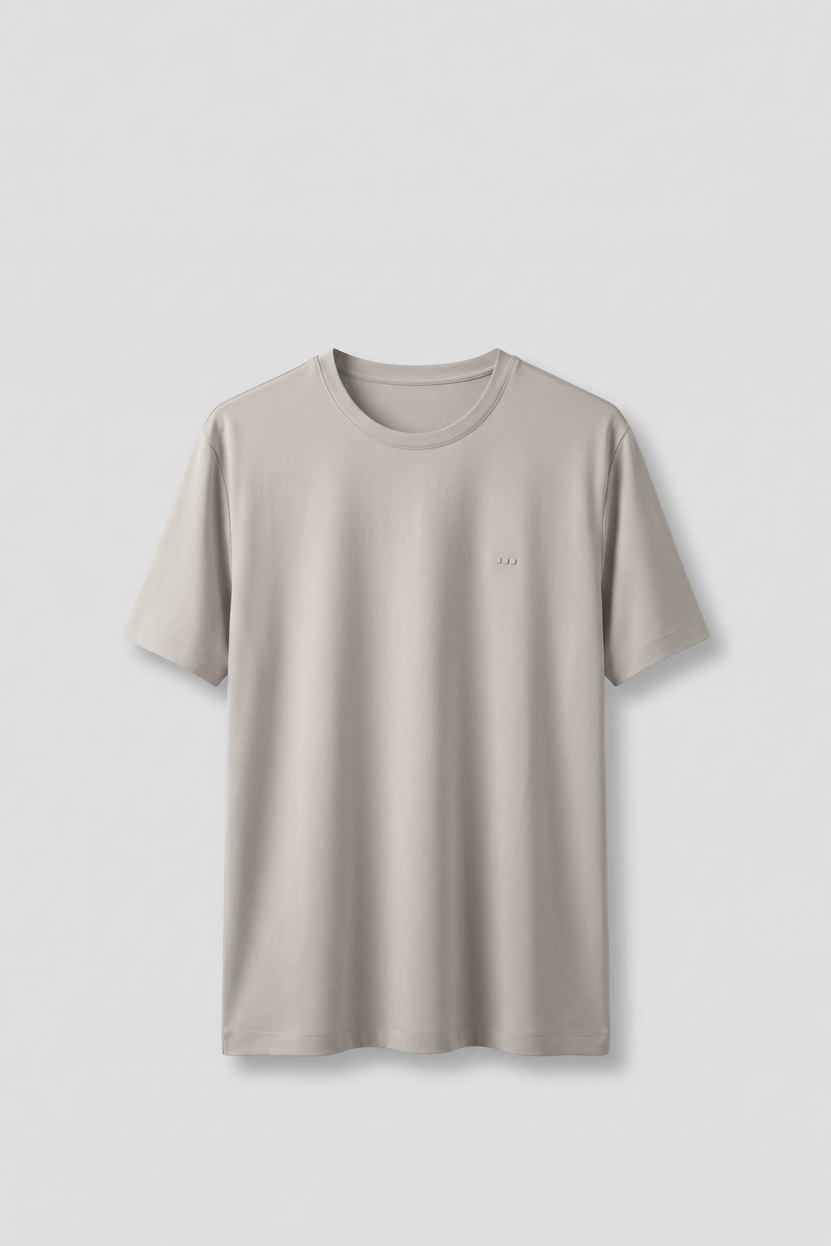 Erkek Slim Fit Bisiklet Yaka Basic T-Shirt Taş Rengi