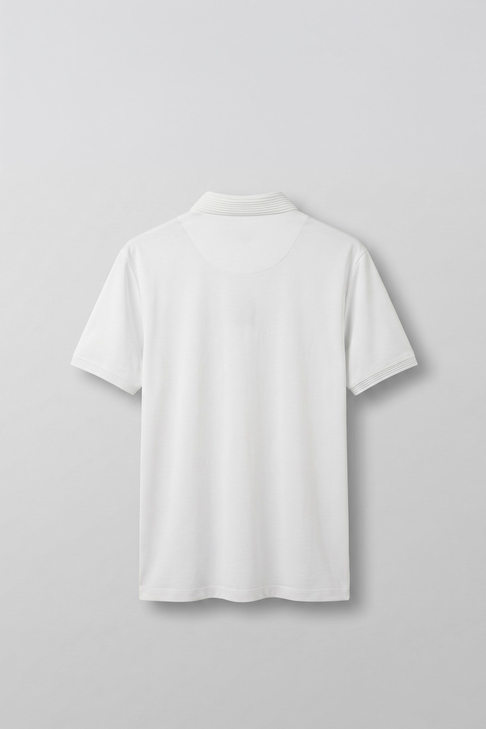 Erkek Slim Fit Düğmeli Triko Yaka Polo T-Shirt Beyaz