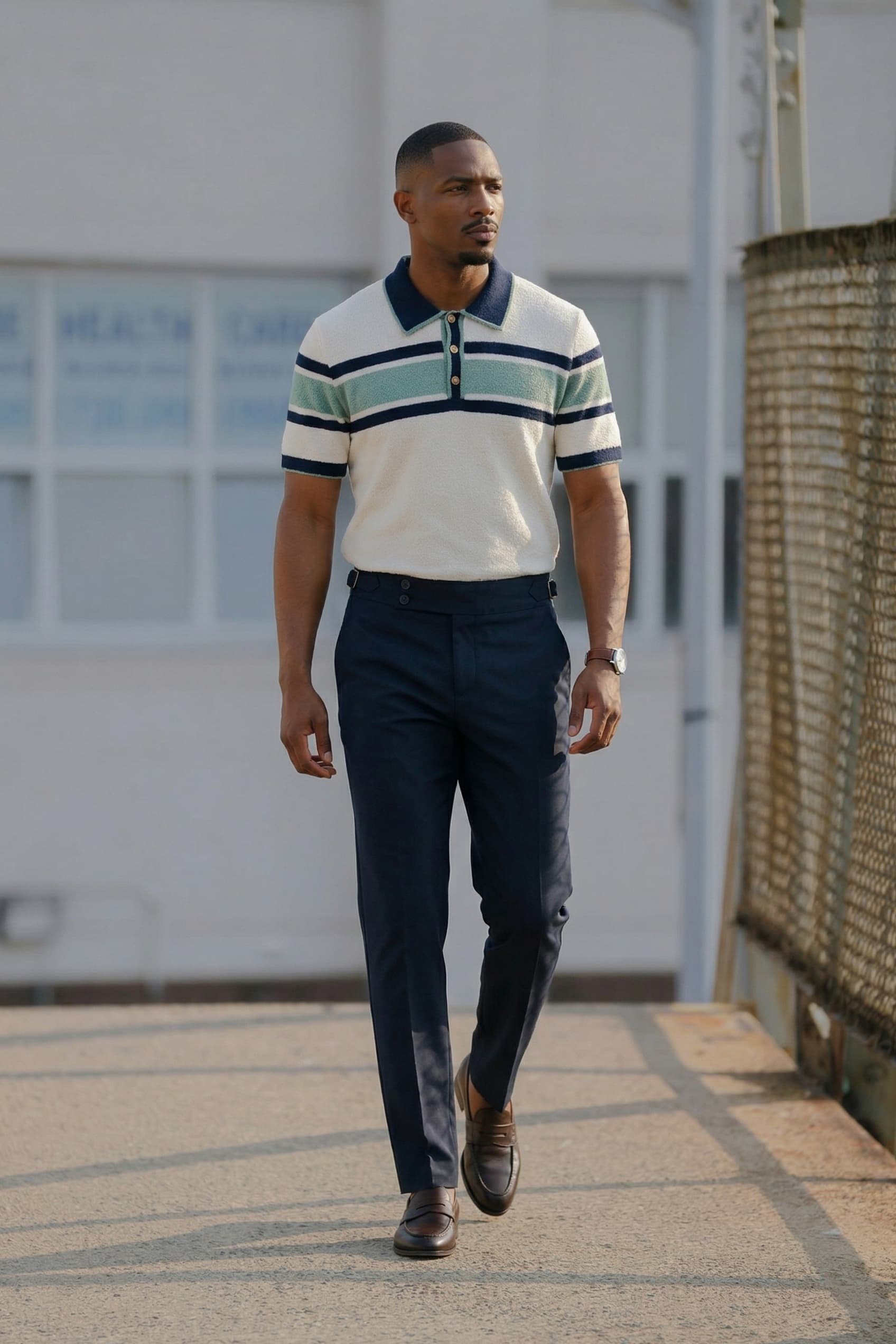 Erkek Slim Fit İtalyan Kesim Yan Tokalı Çift Düğmeli Pantolon Lacivert