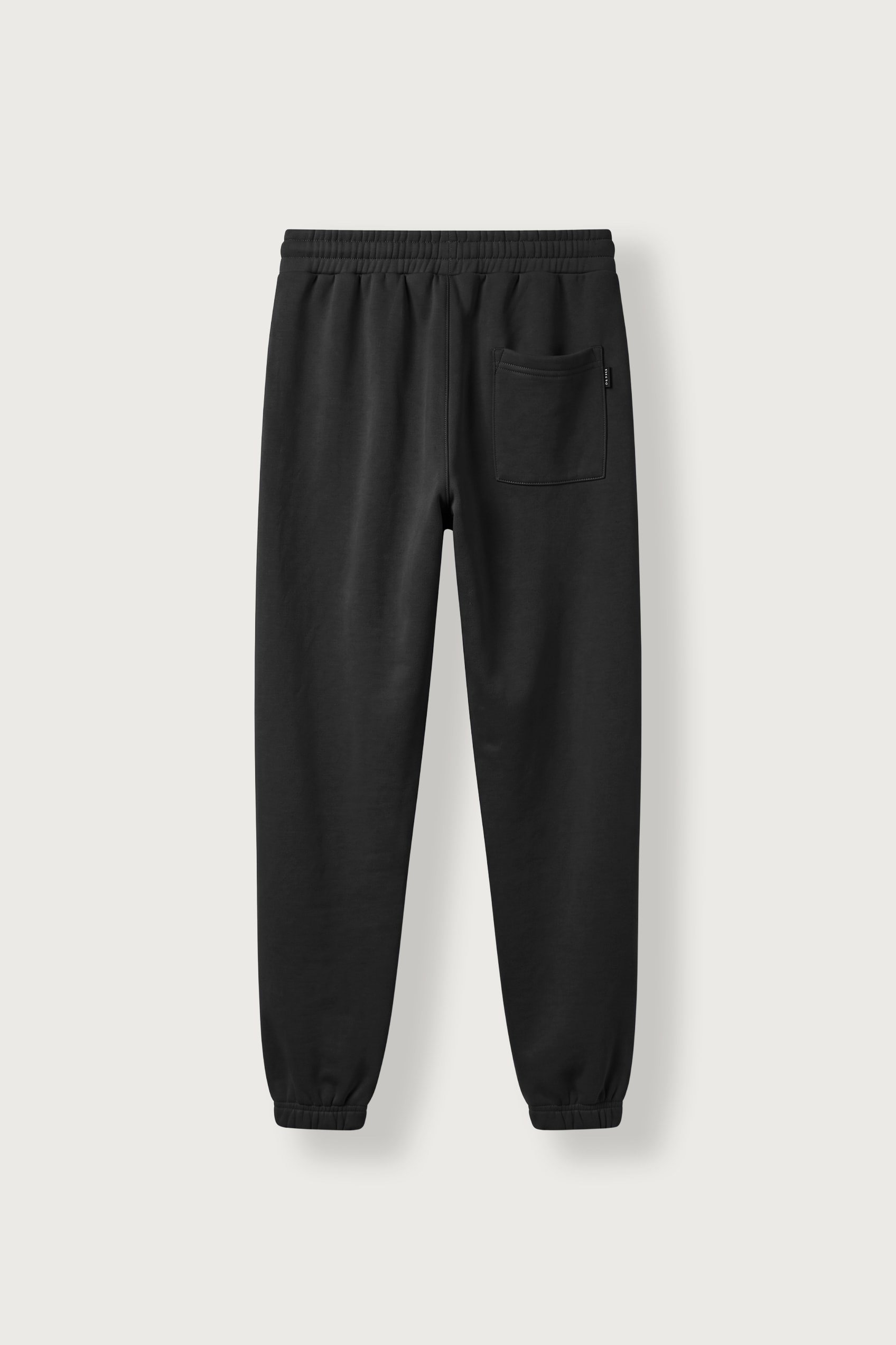 Erkek Slim Fit Şardonlu Pamuklu Eşofman Altı Siyah