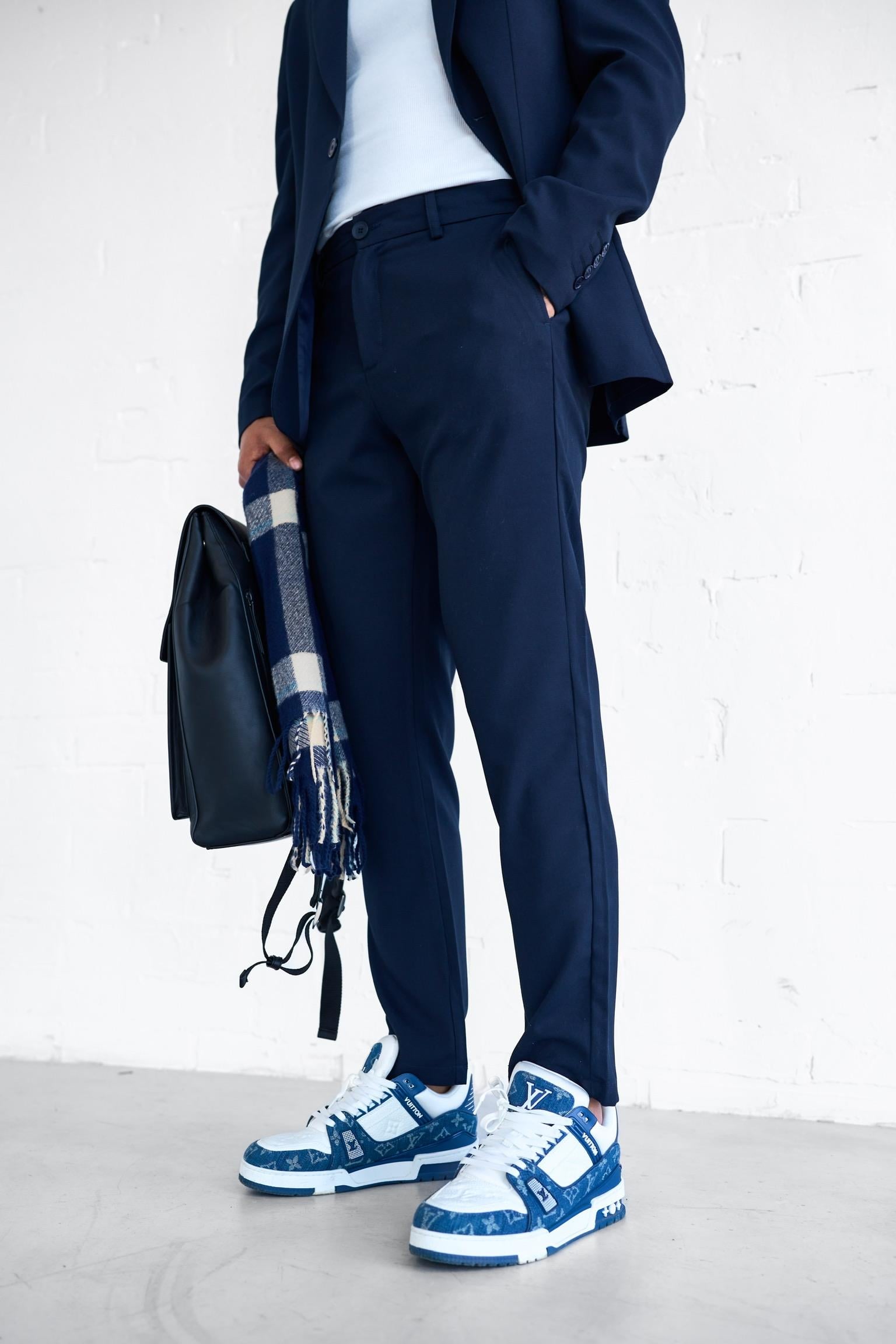 Erkek Slim Fit Takım Elbise Lacivert
