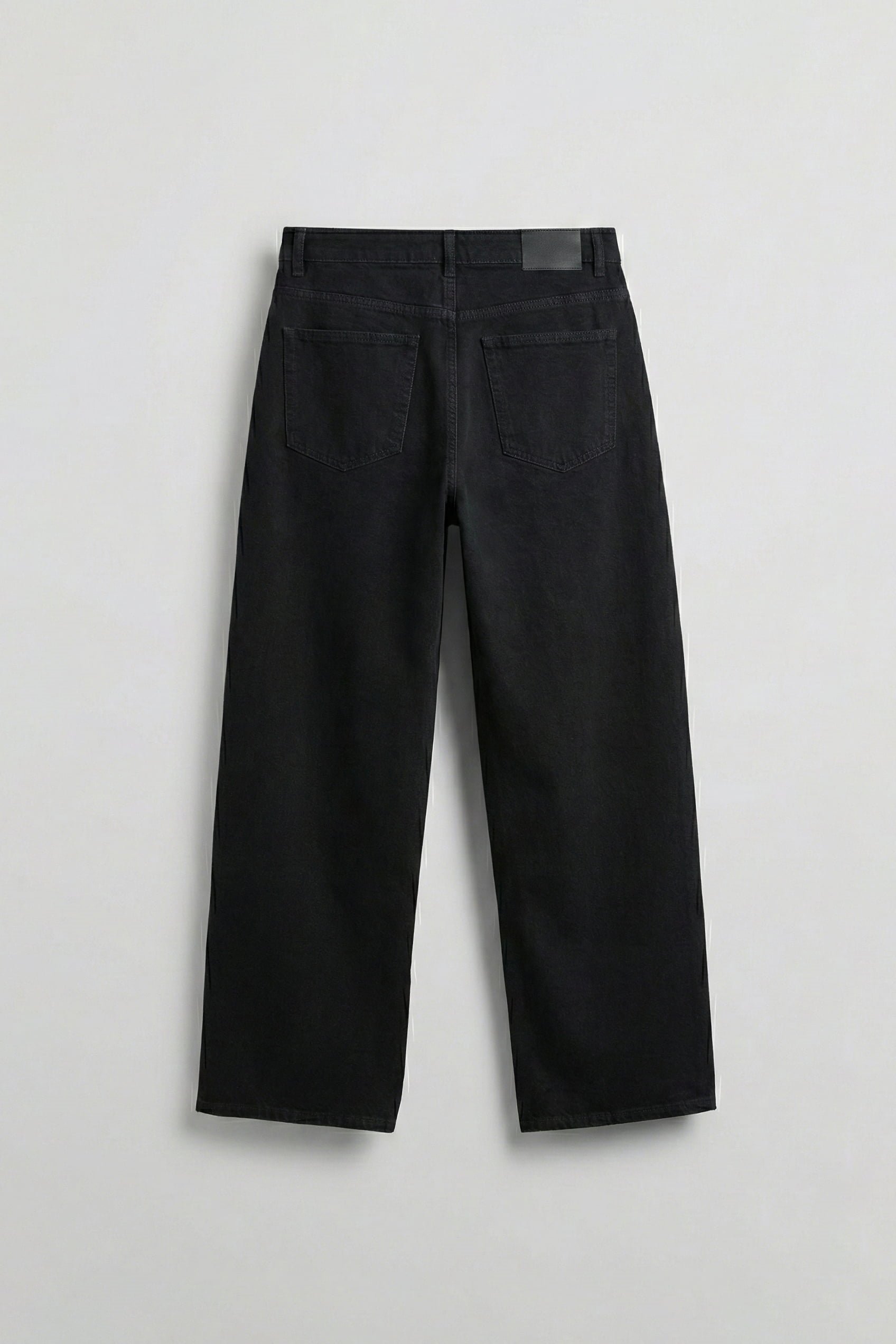 Erkek Süper Baggy Basic Jean Pantolon Siyah