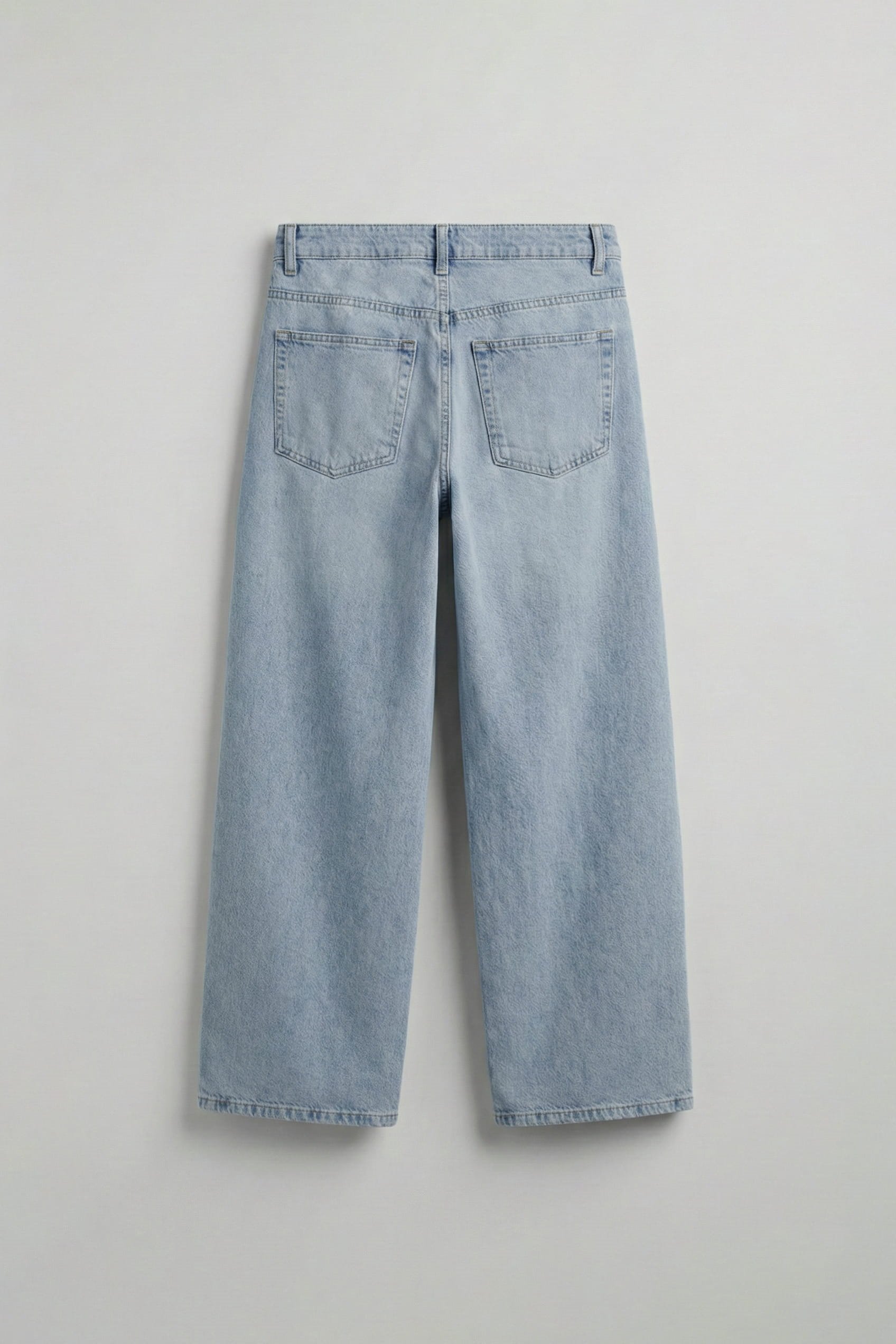 Erkek Süper Baggy Fit Jean Pantolon Buz Mavi