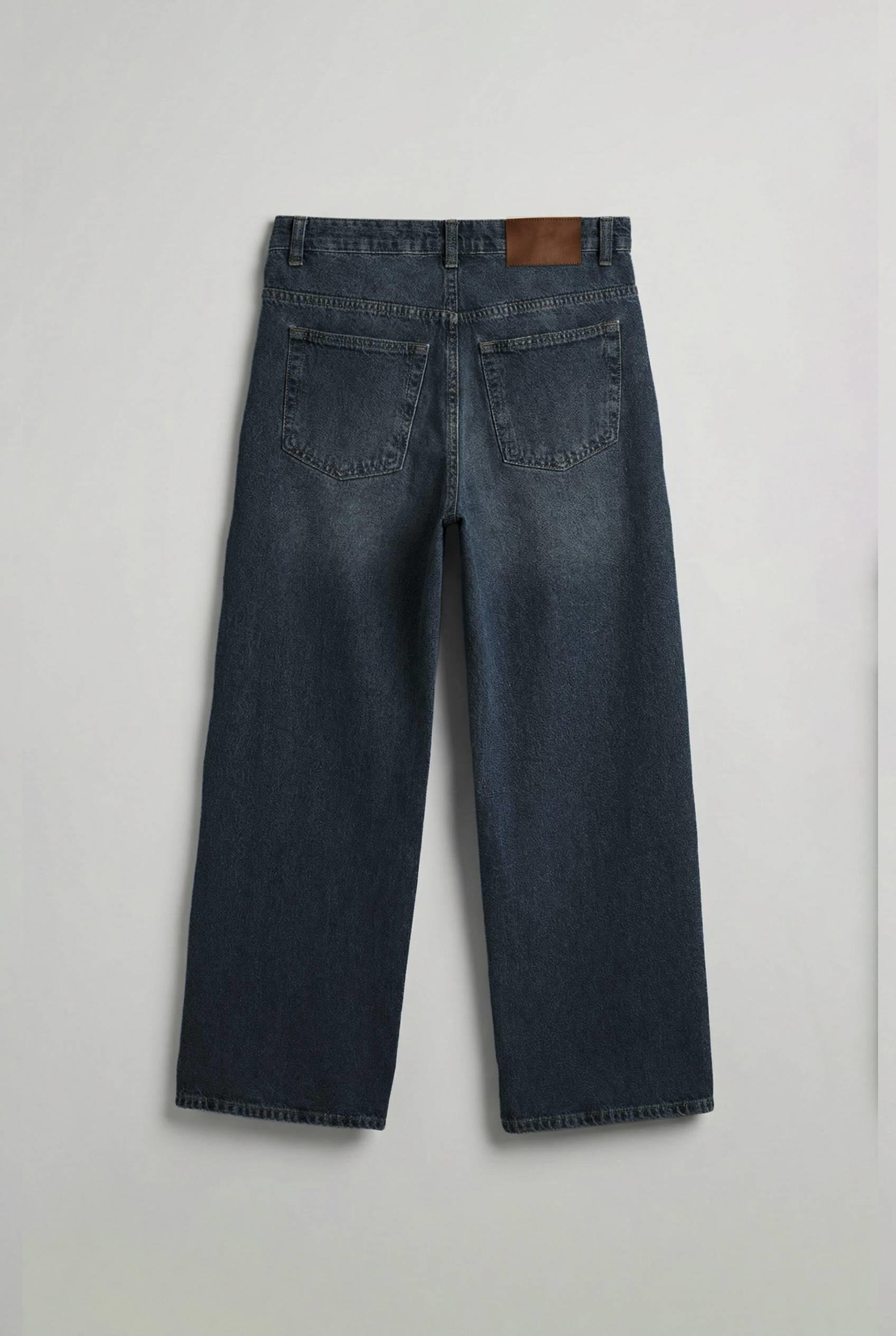 Erkek Süper Baggy Fit Jean Pantolon Lacivert