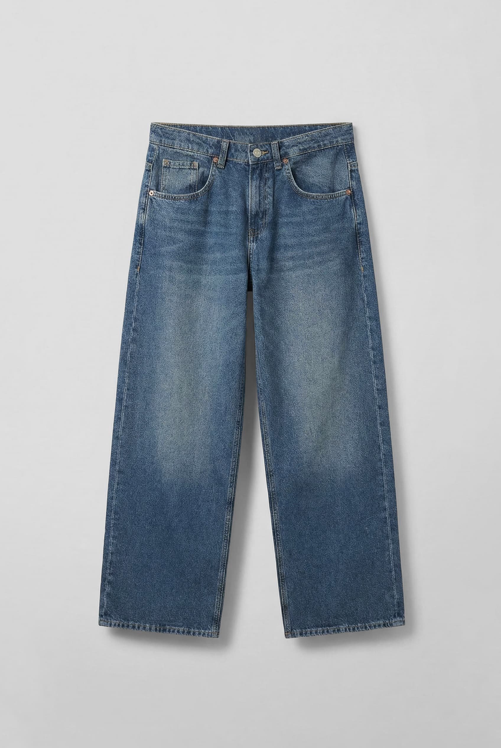 Erkek Süper Baggy Fit Jean Pantolon Mavi