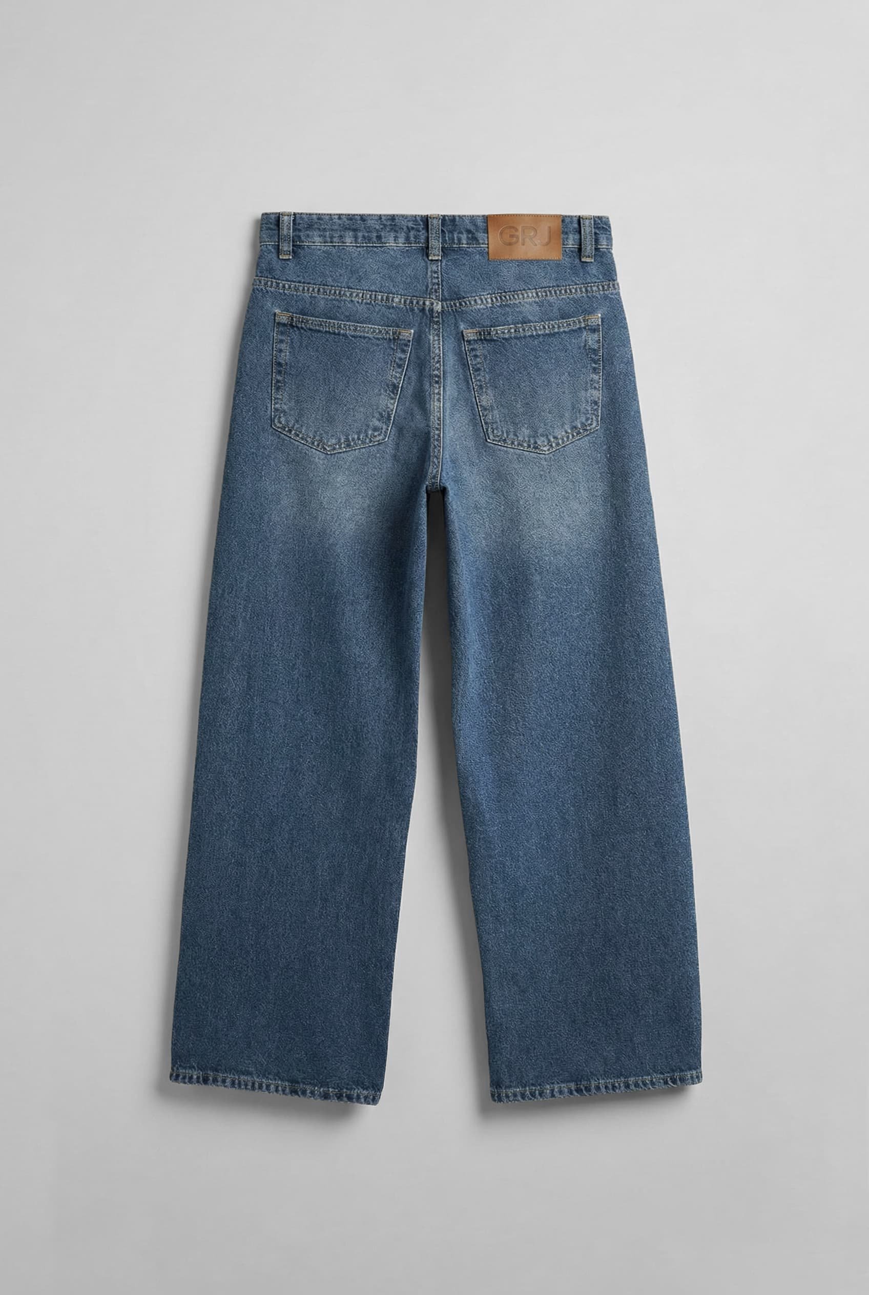 Erkek Süper Baggy Fit Jean Pantolon Mavi