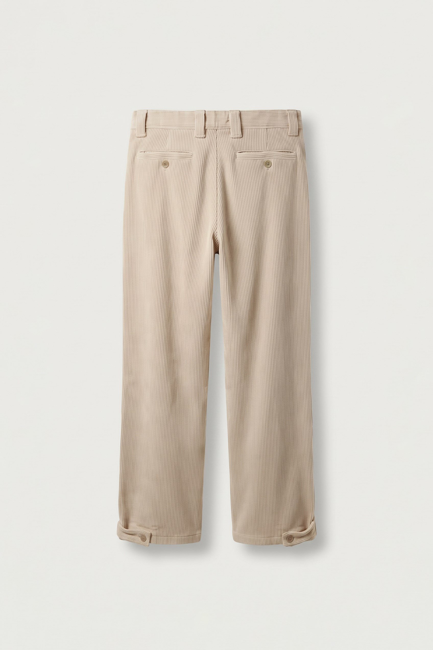 Erkek Süper Baggy Fitilli Kadife Pantolon Koyu Bej