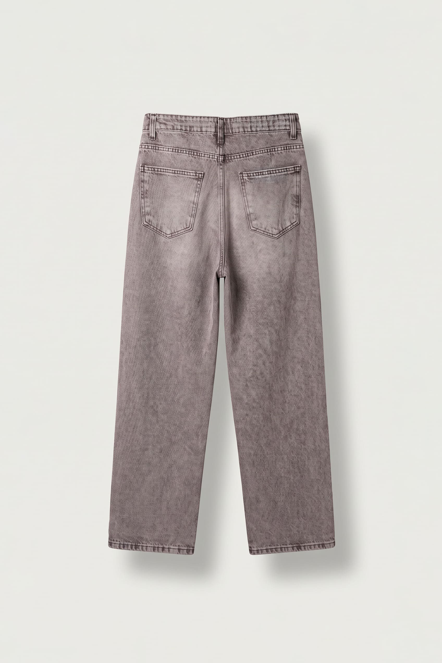 Erkek Süper Baggy Kemer Tokalı Yıkamalı Jean Kahverengi