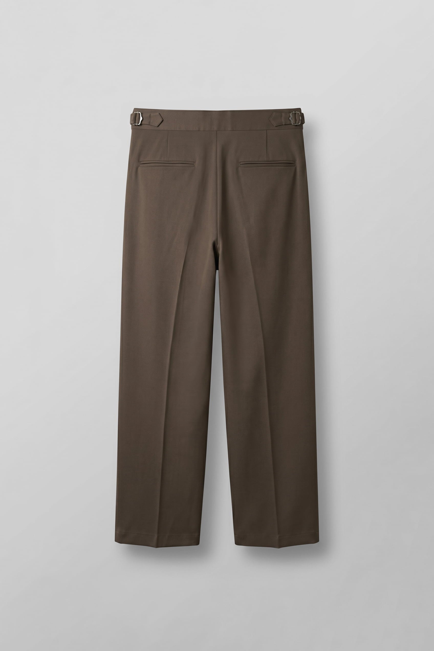 Erkek Süper Baggy Pileli Geniş Paça Gabardin Pantolon Açık Kahve