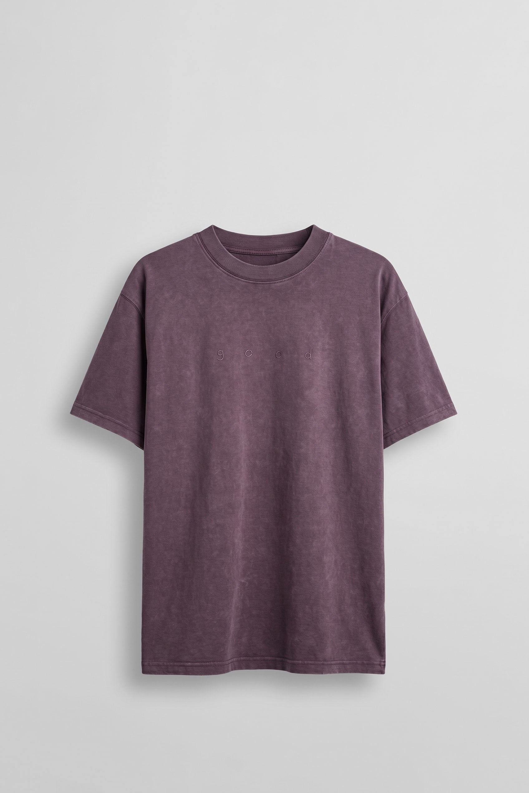 Erkek Vintage Yıkamalı Oversize Pamuklu T-Shirt Bordo