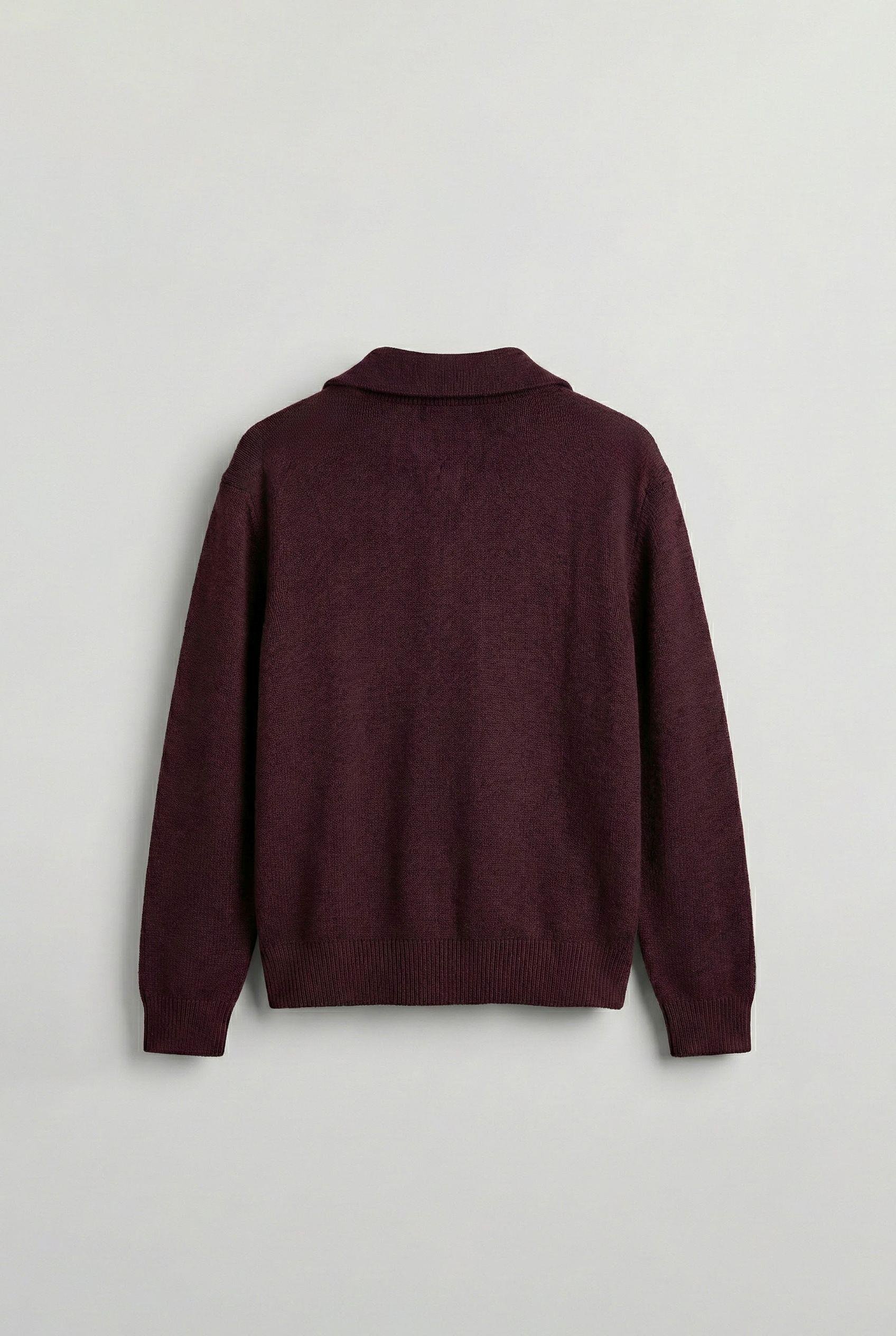 Erkek Yarım Fermuarlı Premium Kumaş Oversize Kazak Bordo
