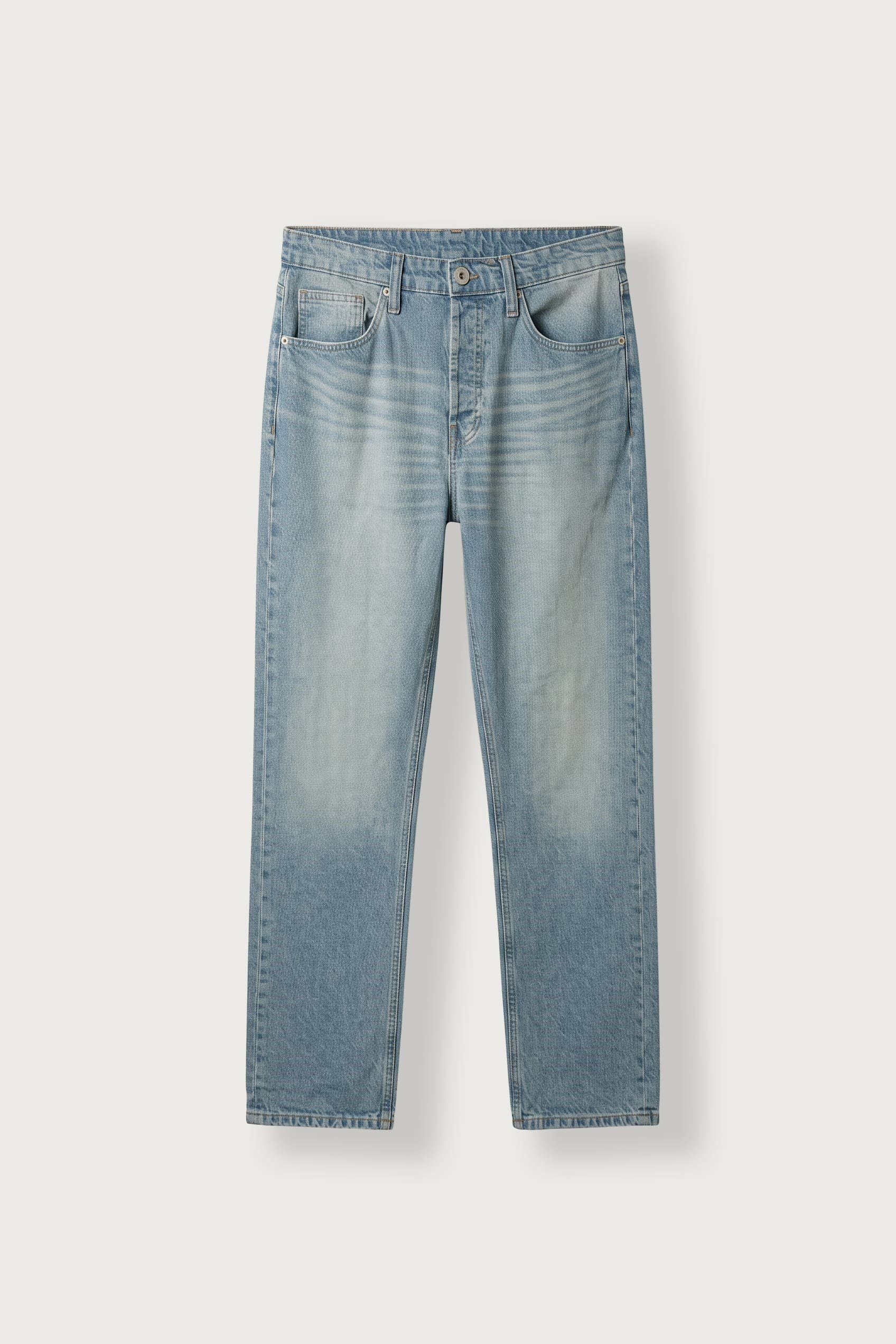 Erkek Yıkamalı Baggy Fit Jean Mavi
