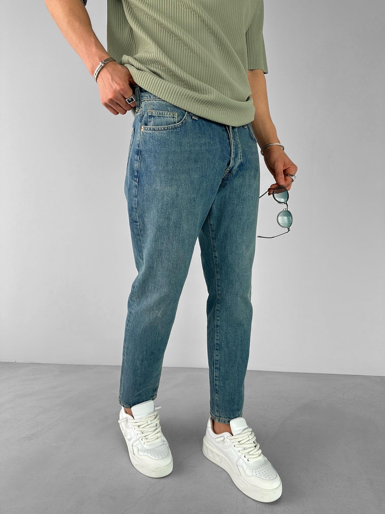 Loose Fit Comfort Yıkamalı Jean Pantolonu Mavi