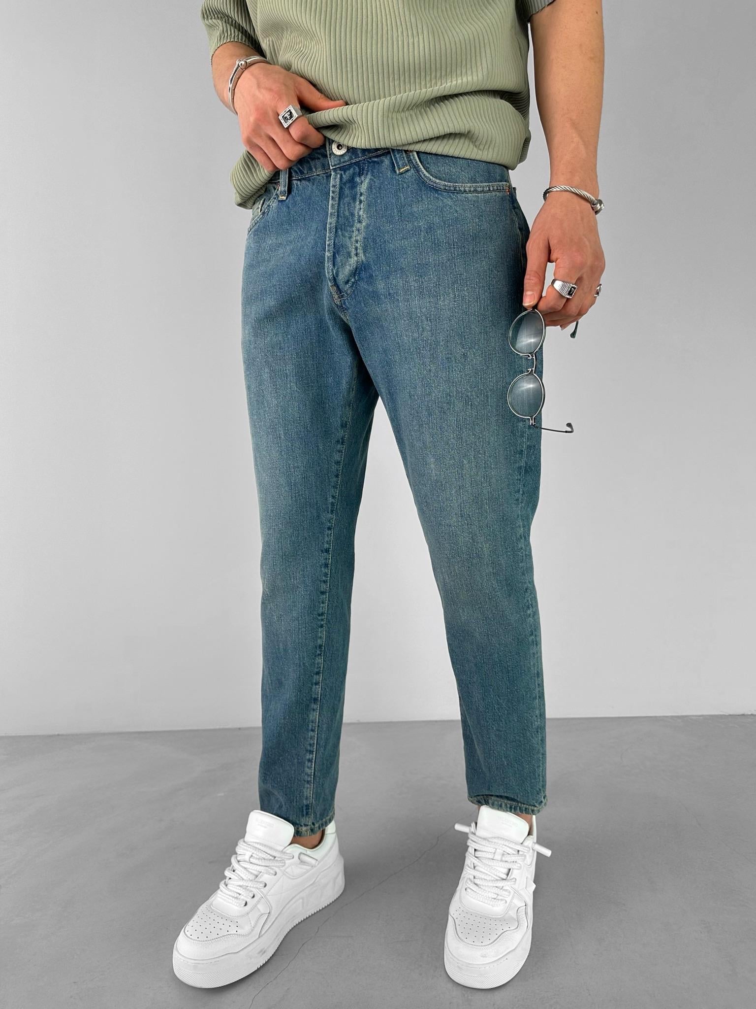 Loose Fit Comfort Yıkamalı Jean Pantolonu Mavi