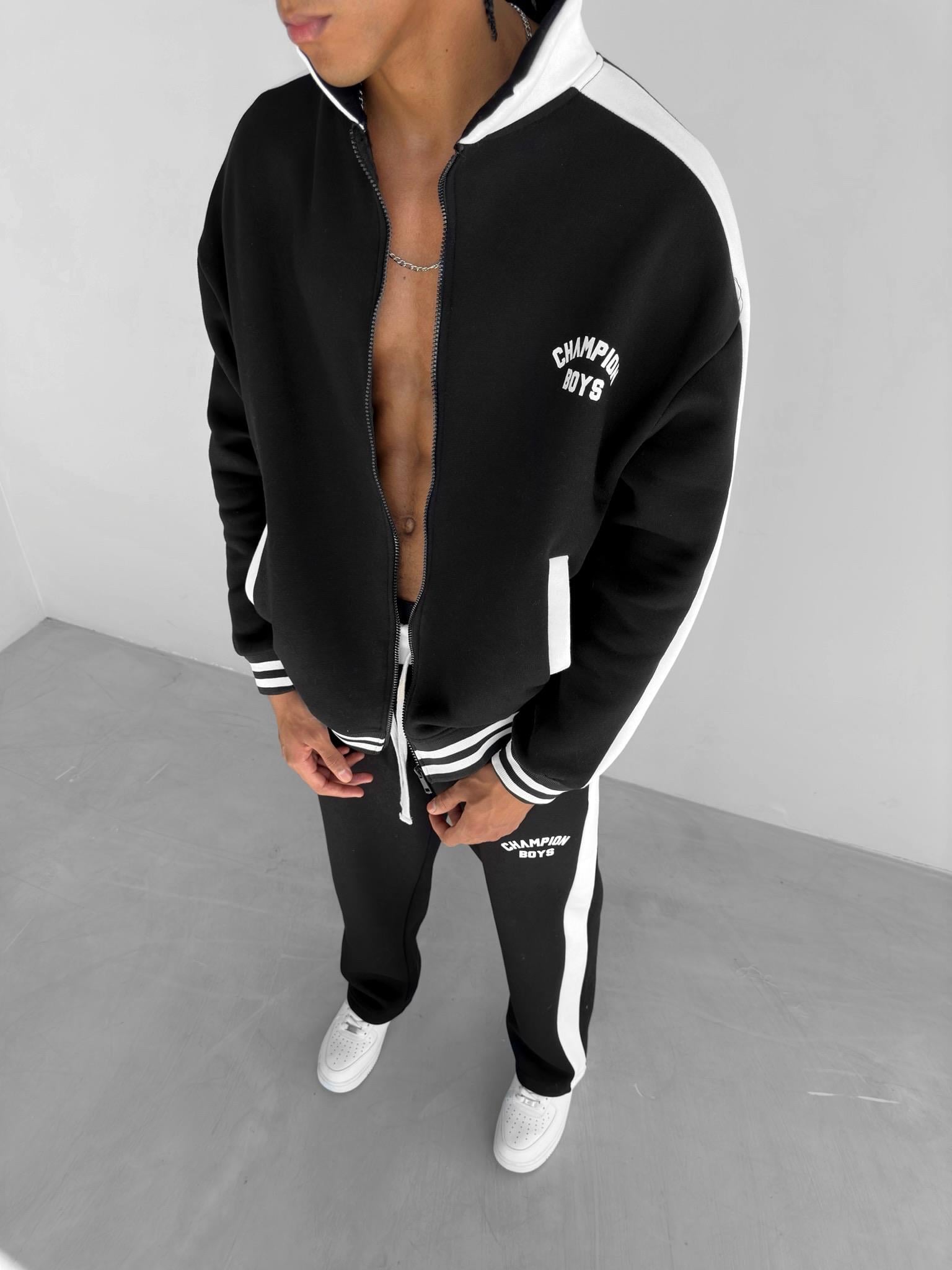 Oversize Champion Boys Sweatshirt Siyah
