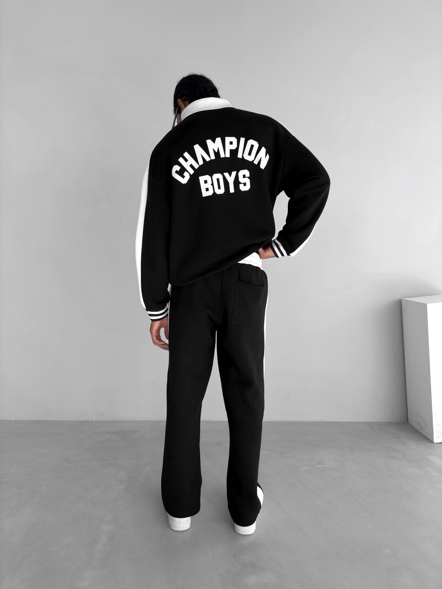 Oversize Champion Boys Sweatshirt Siyah
