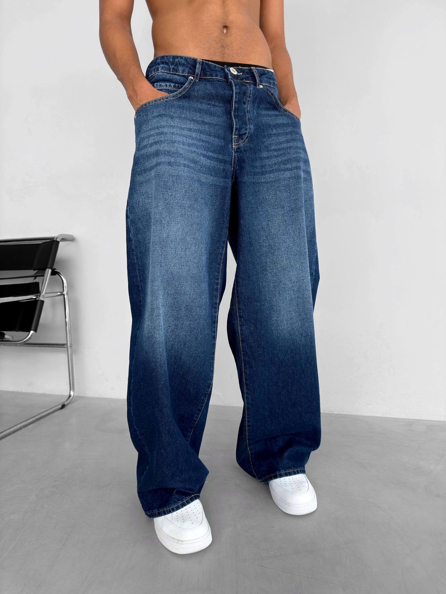 Oversize Old School Baggy Jean Lacivert