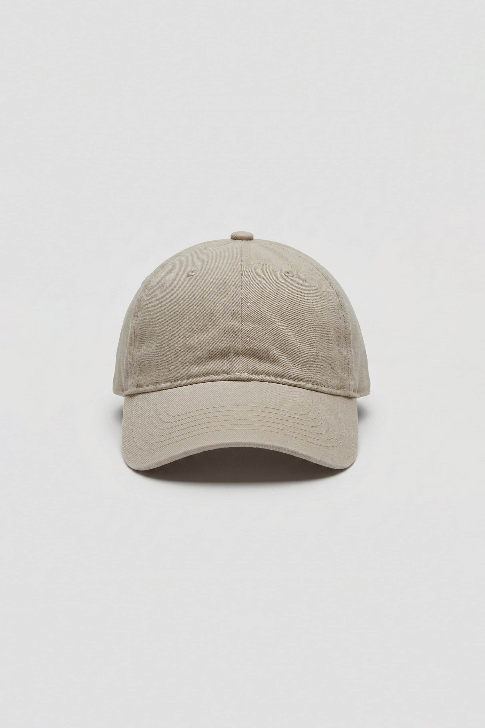 Unisex Basic Yıkamalı Beyzbol Şapka Açık Bej