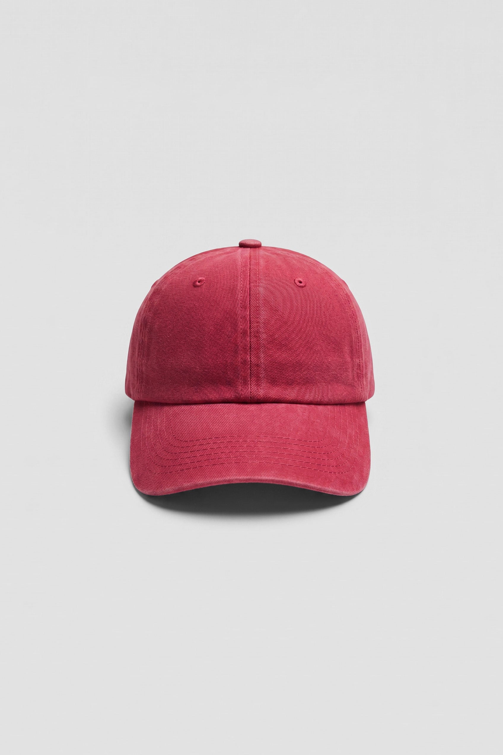 Unisex Basic Yıkamalı Beyzbol Şapka Kırmızı