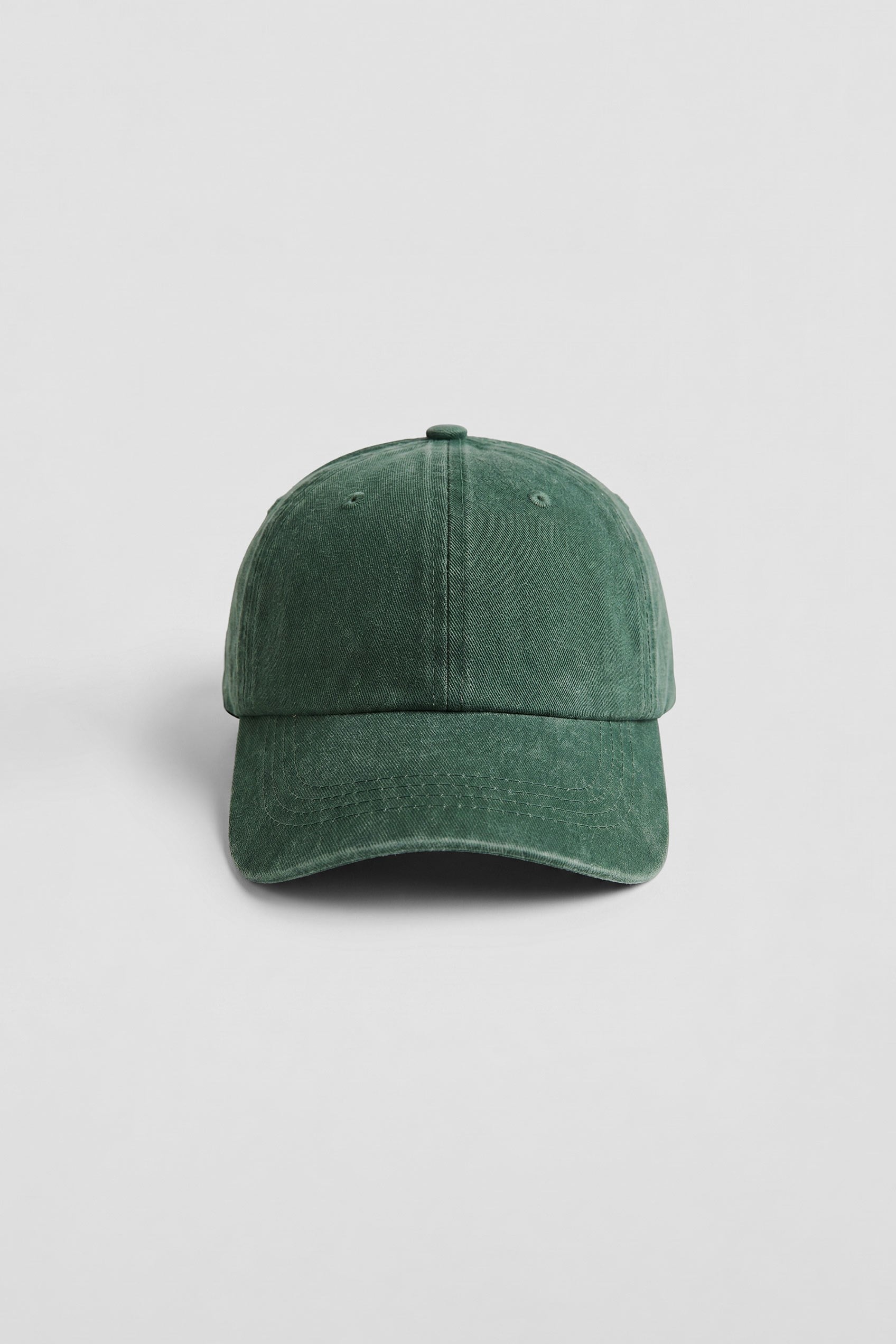 Unisex Basic Yıkamalı Beyzbol Şapka Yeşil