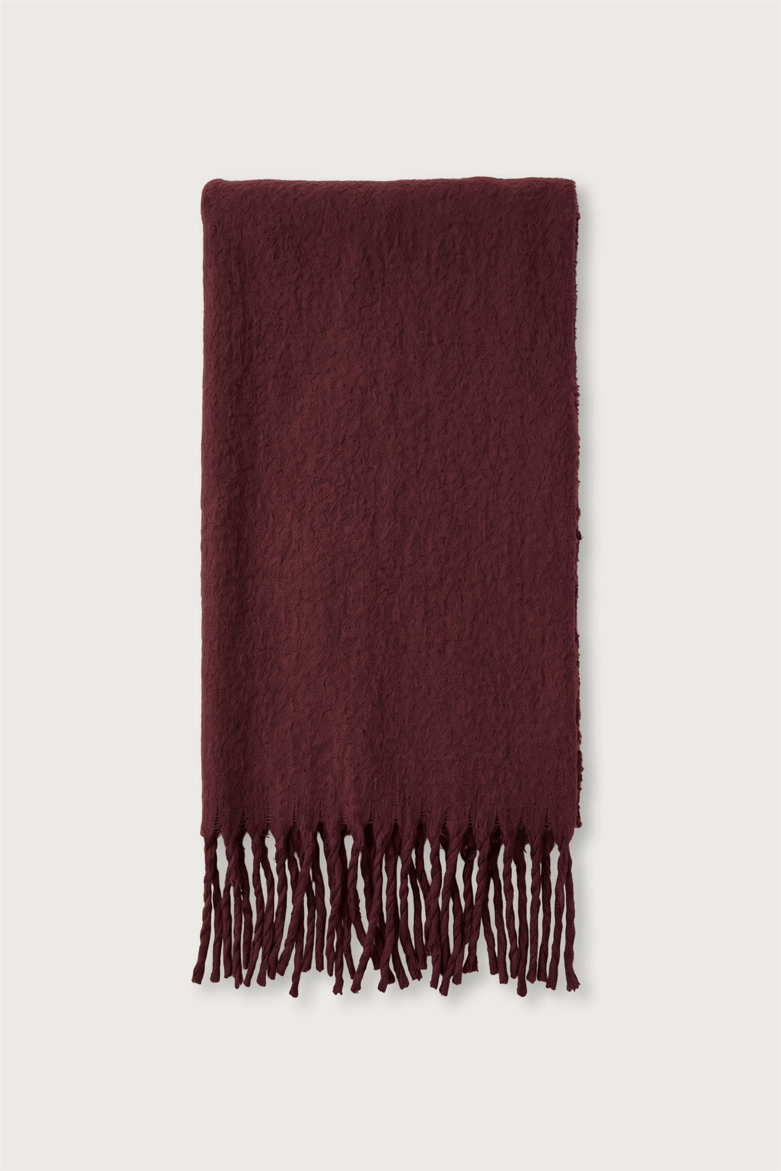 Unisex Basic Yumuşak Dokulu Atkı Bordo