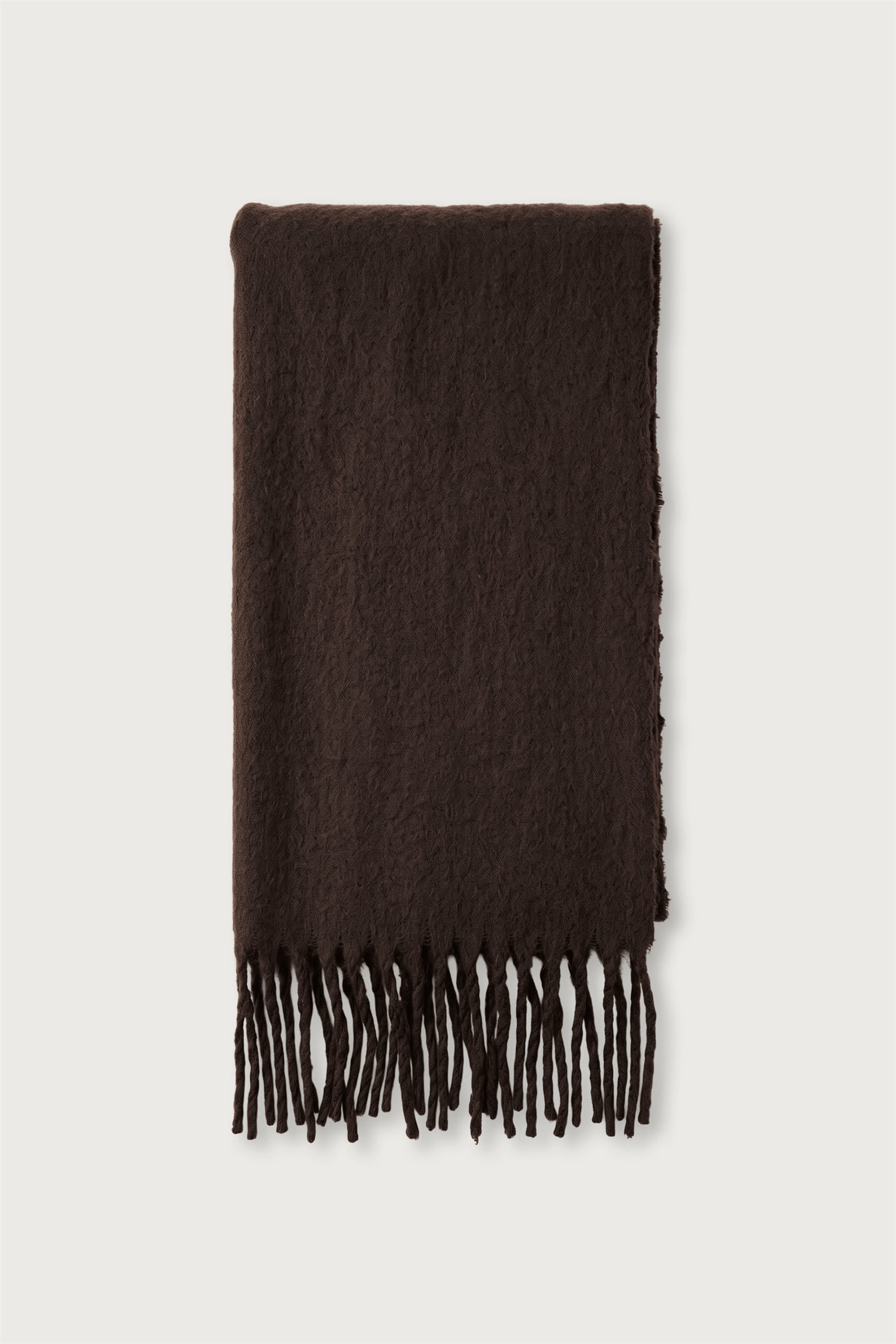Unisex Basic Yumuşak Dokulu Atkı Kahverengi
