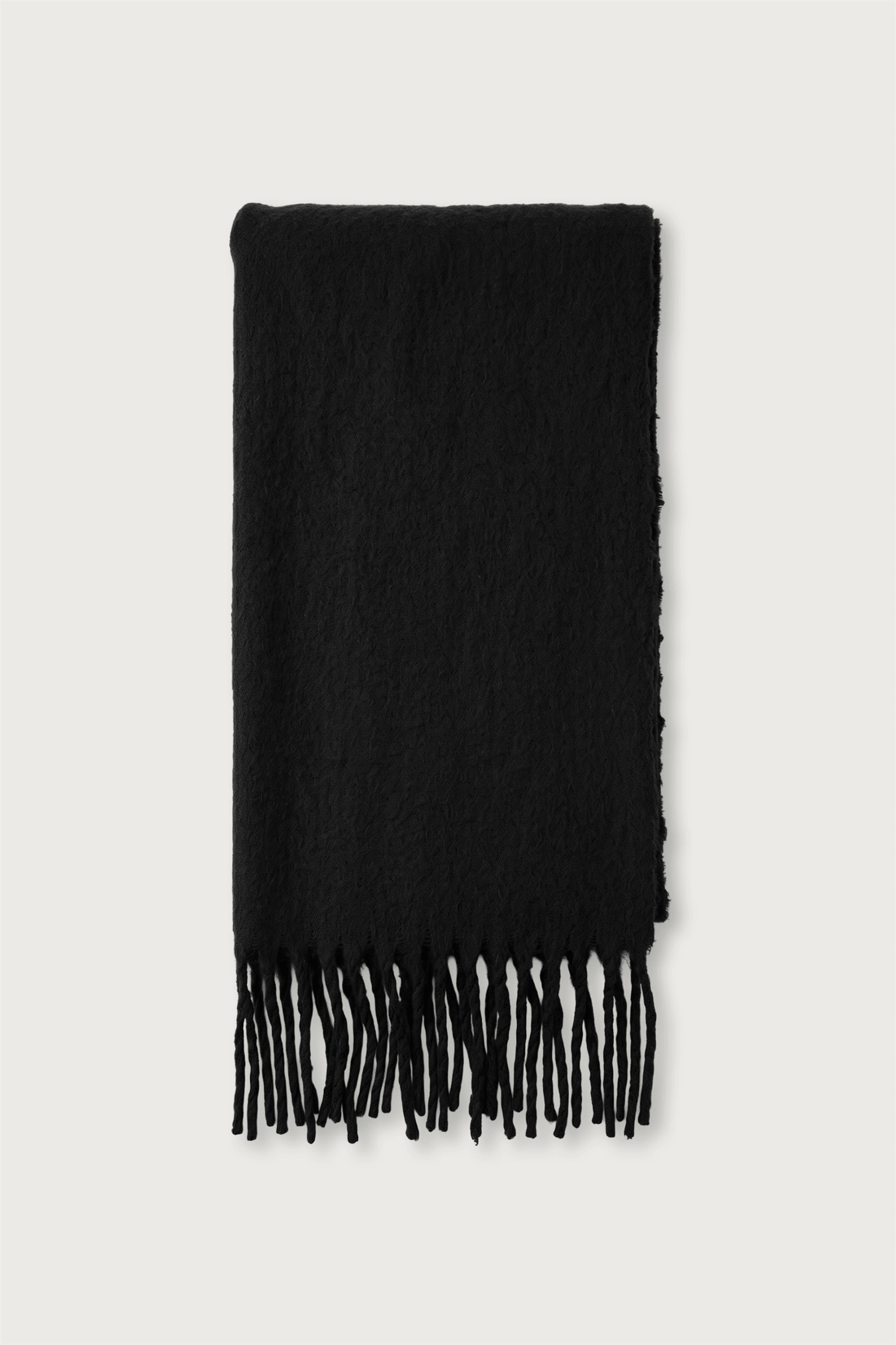 Unisex Basic Yumuşak Dokulu Atkı Siyah