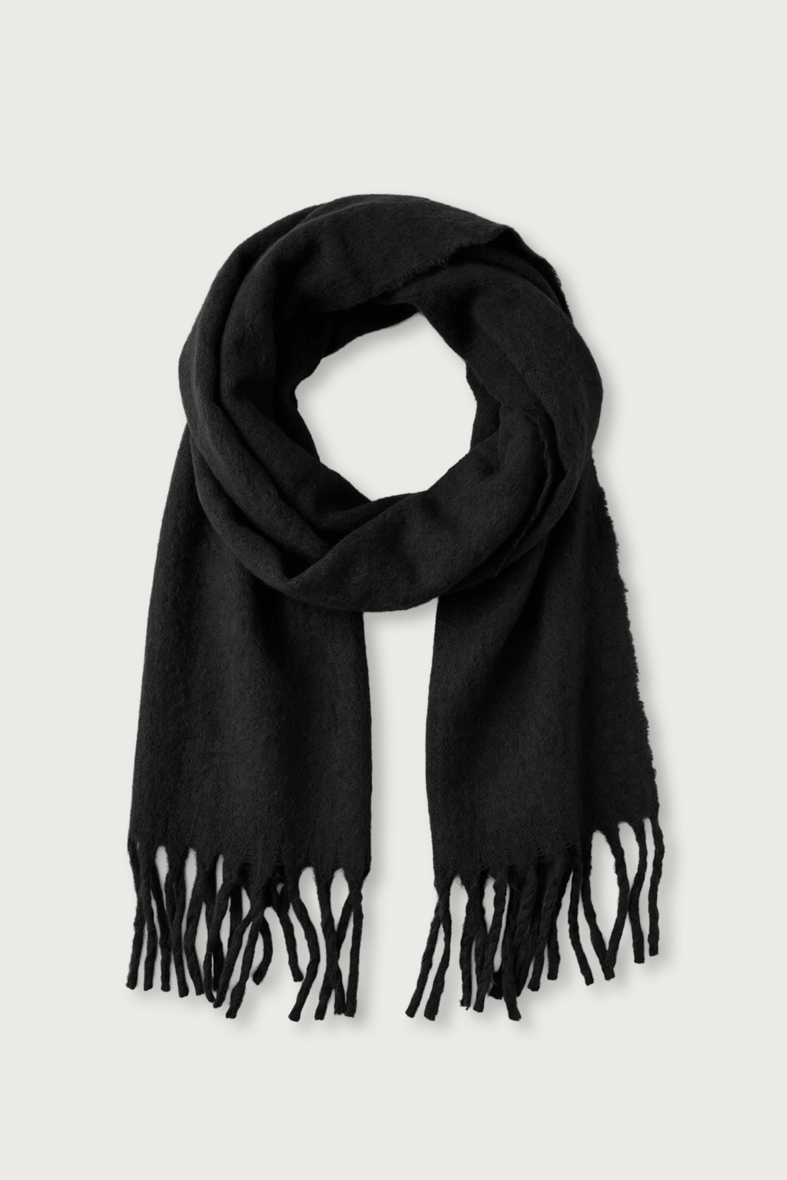 Unisex Basic Yumuşak Dokulu Atkı Siyah