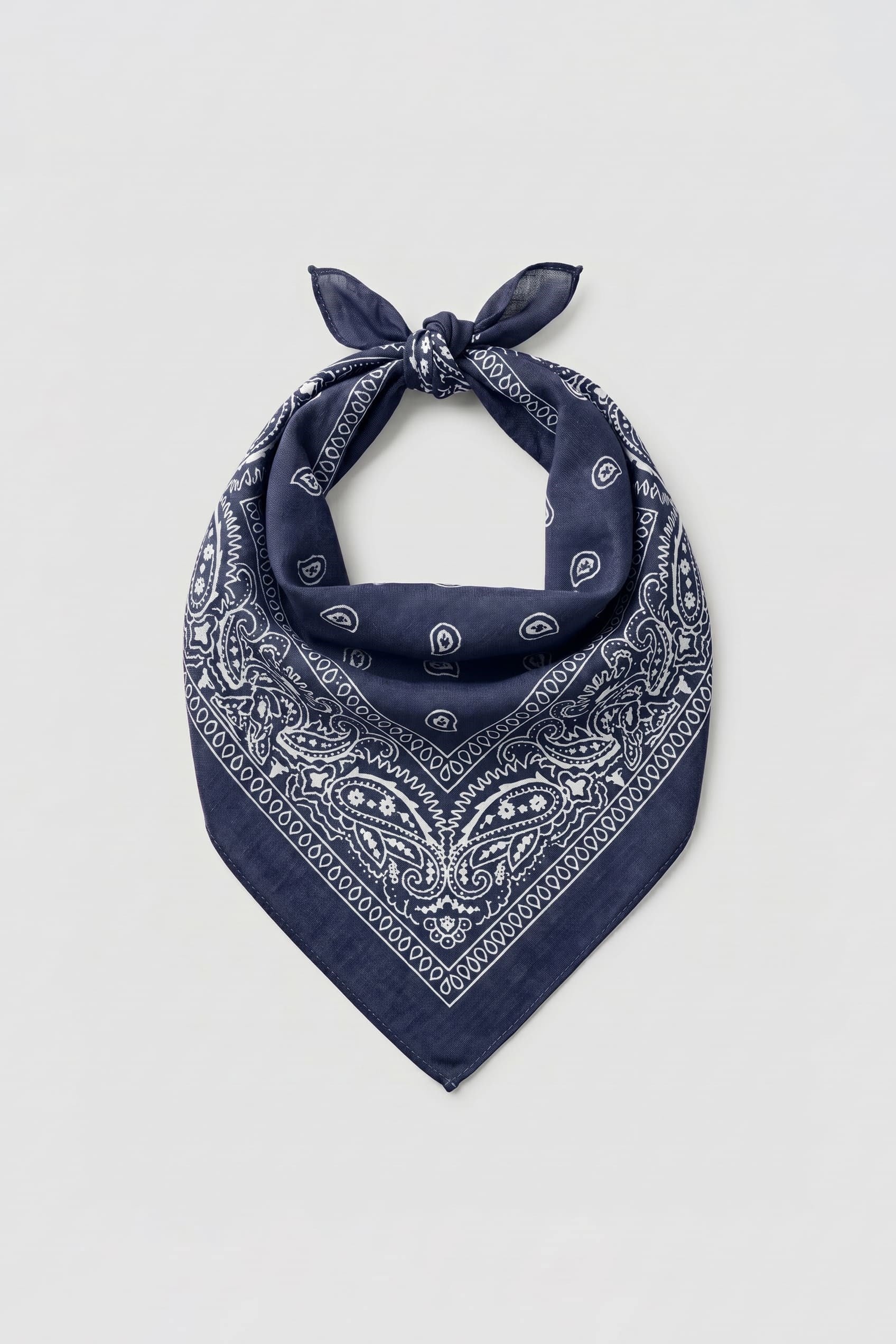 Unisex Etnik Desenli Bandana Lacivert