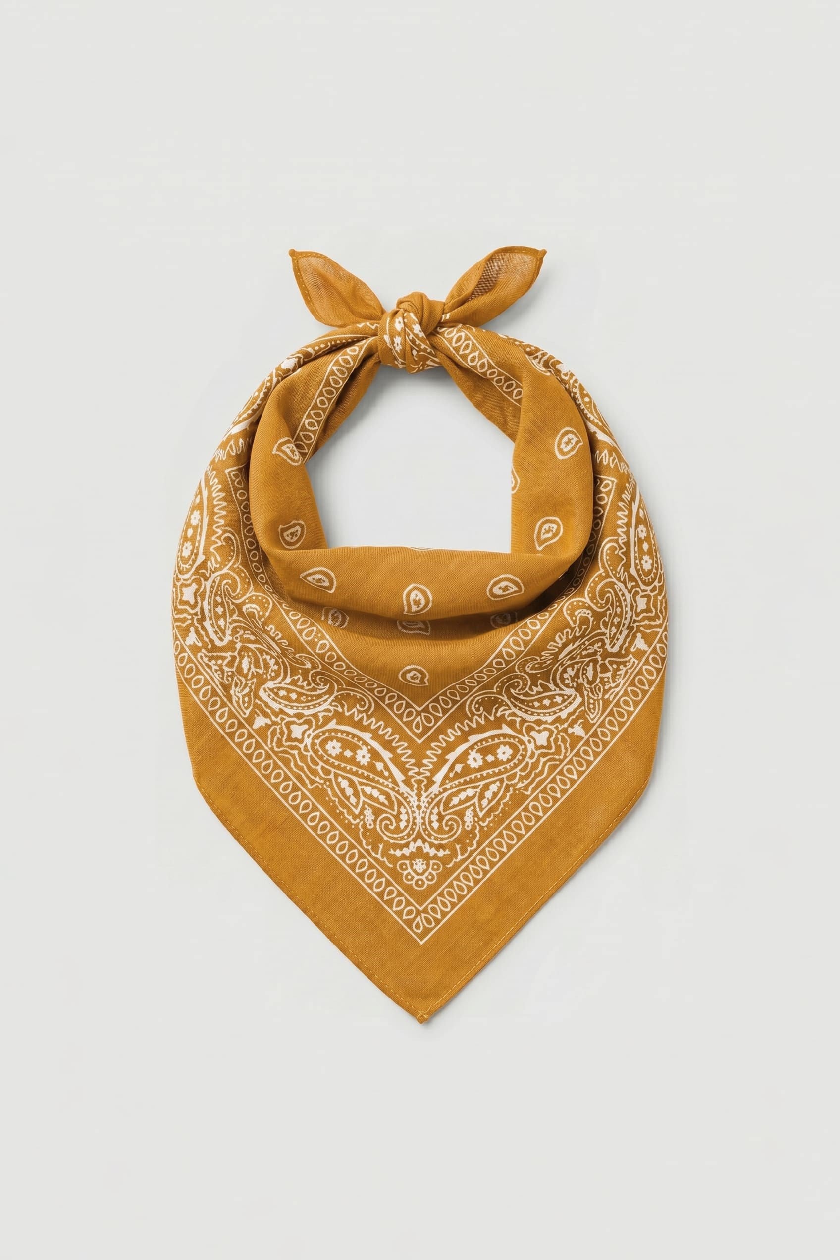 Unisex Etnik Desenli Bandana Sarı