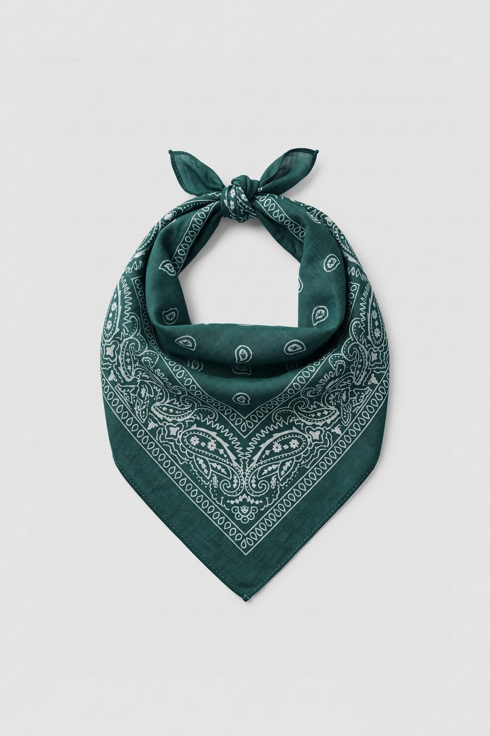 Unisex Etnik Desenli Bandana Yeşil