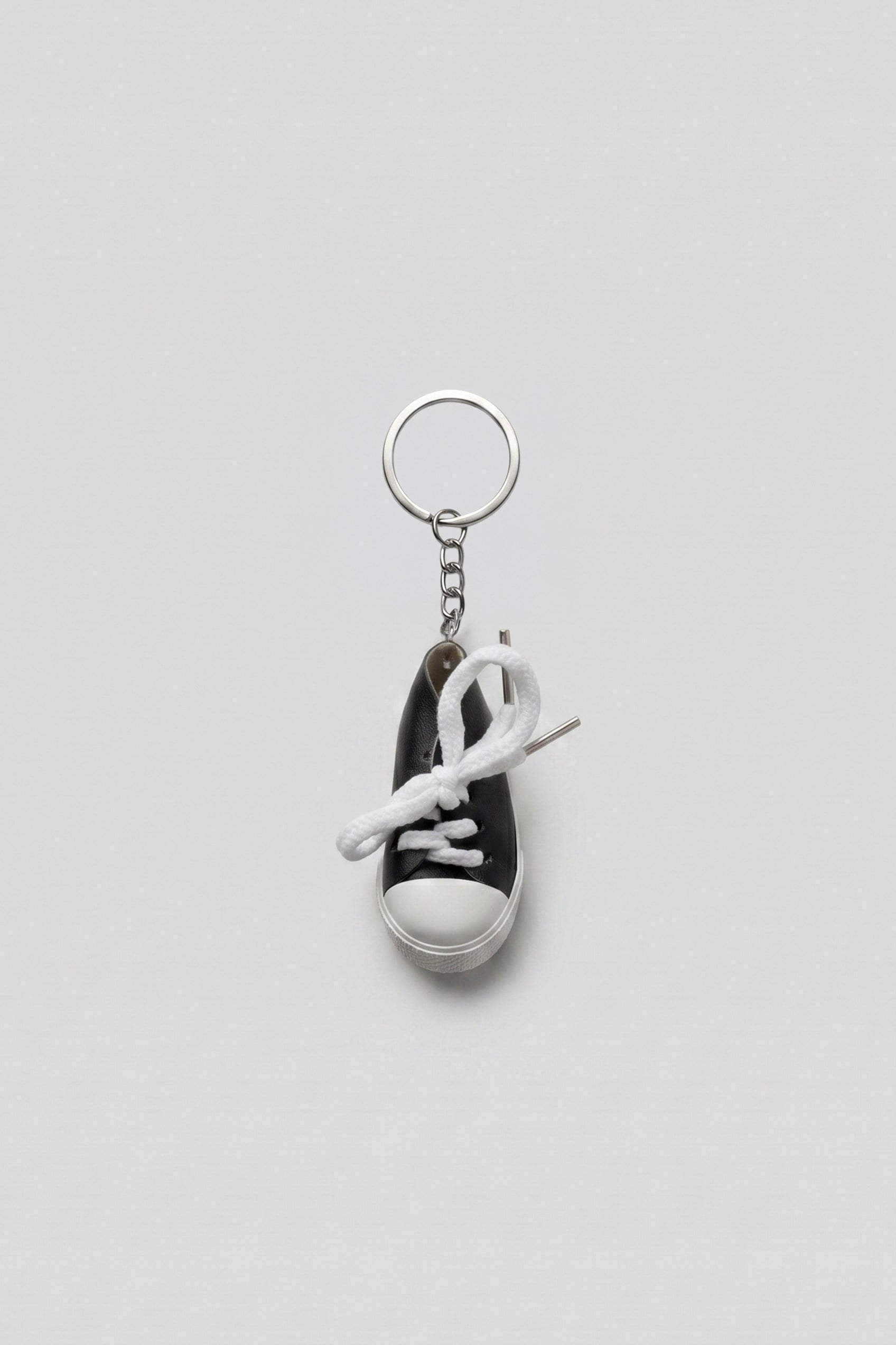 Unisex Kanvas Tarzı Mini Sneaker Anahtarlık Siyah