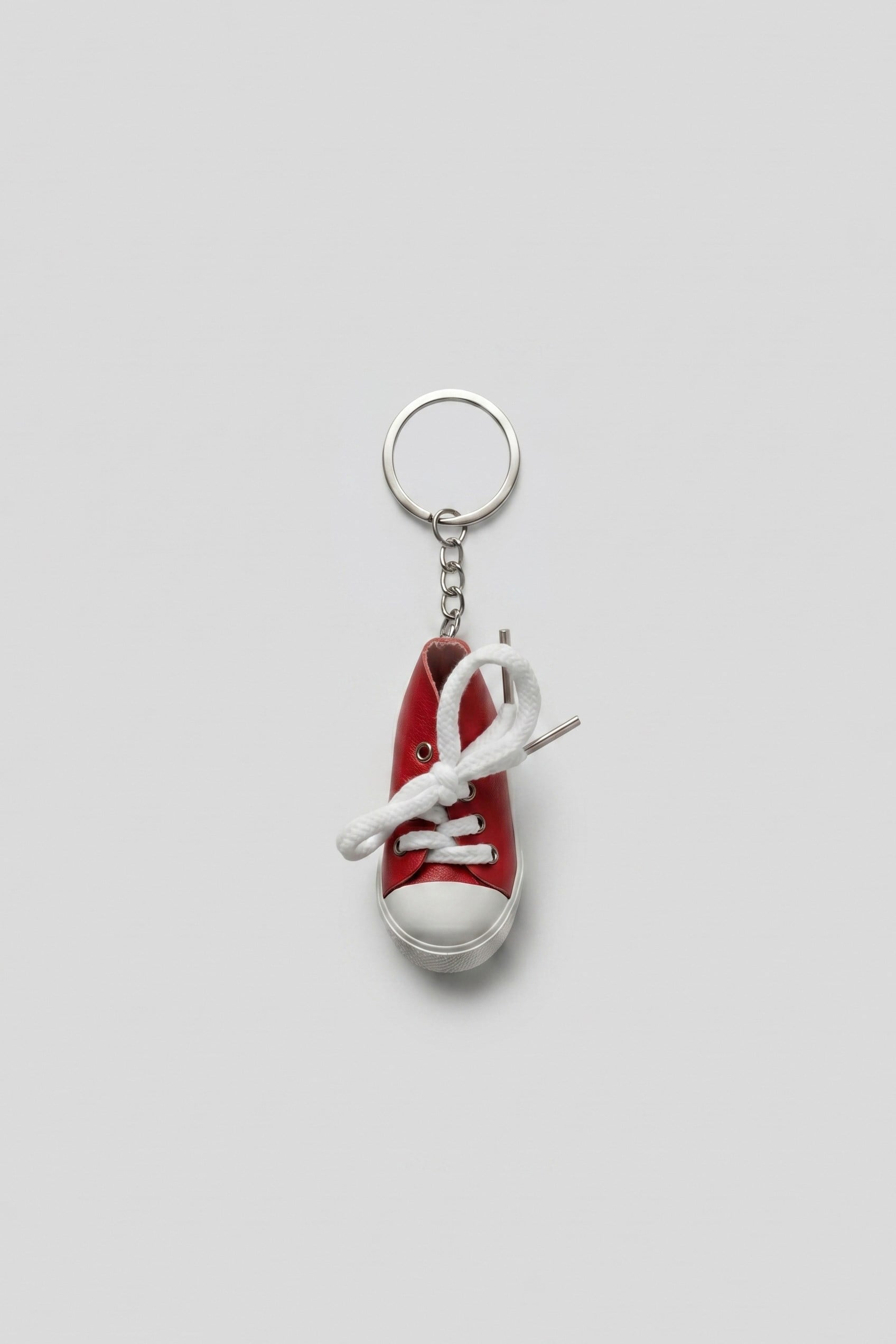 Unisex Kanvas Tarzı Mini Sneaker Anahtarlık Kırmızı
