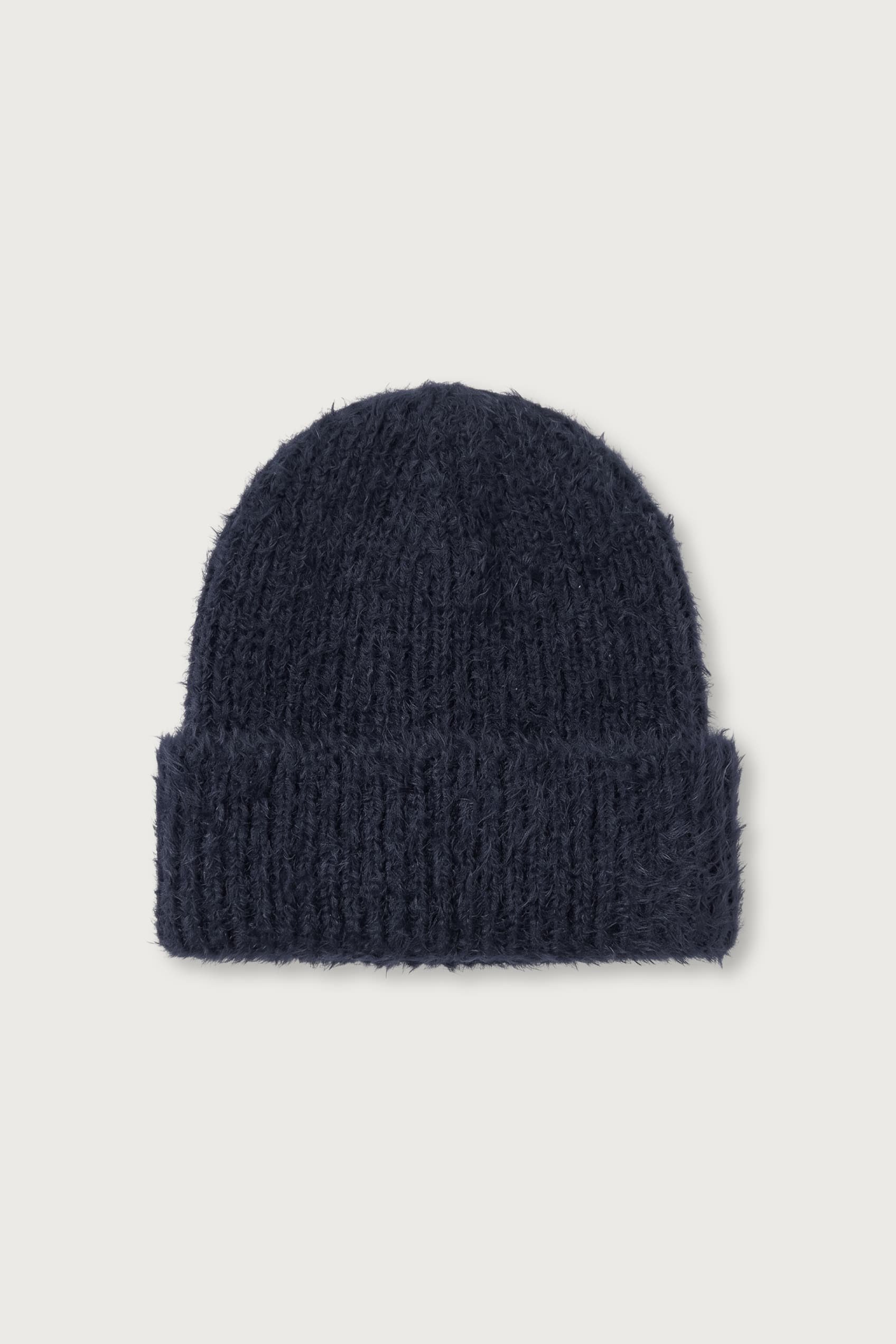 Unisex Yumuşak Dokulu Tüylü Bere Lacivert