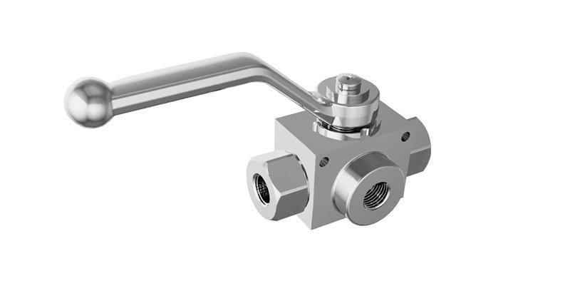 10 GÖVDE 1/4’ NPT DİŞ  3 YOLLU L TİPİ PASLANMAZ KÜRESEL VANA  316L PASLANMAZ
