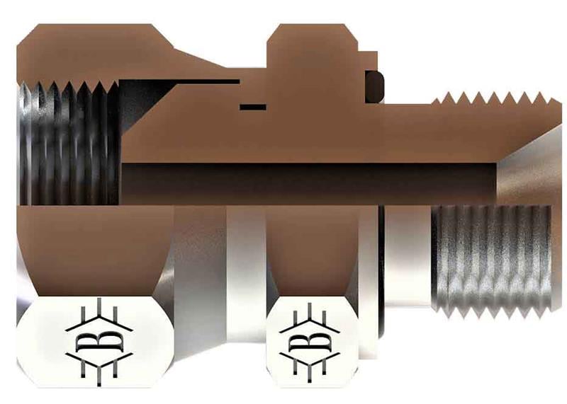 R1/8-28 R1/8-28 BSP BLOK-BSP 60 TERS NİPEL