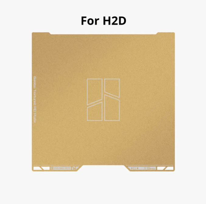 BambuLab Dokulu PEI Baskı Plakası | H2D, H2D Pro, H2S
