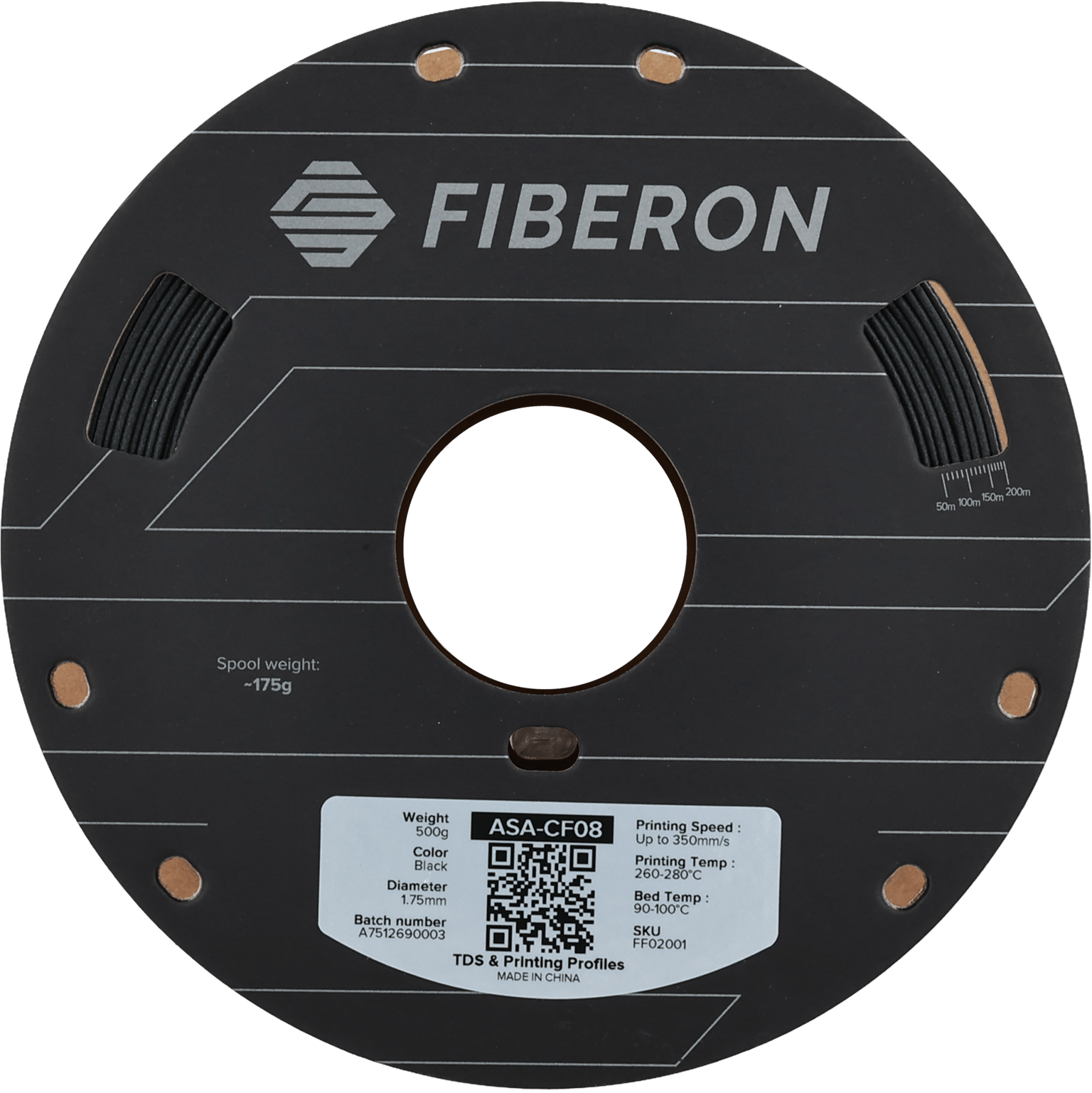 Fiberon ASA-CF08 Siyah Filament | UV Dayanımlı Karbon Fiber
