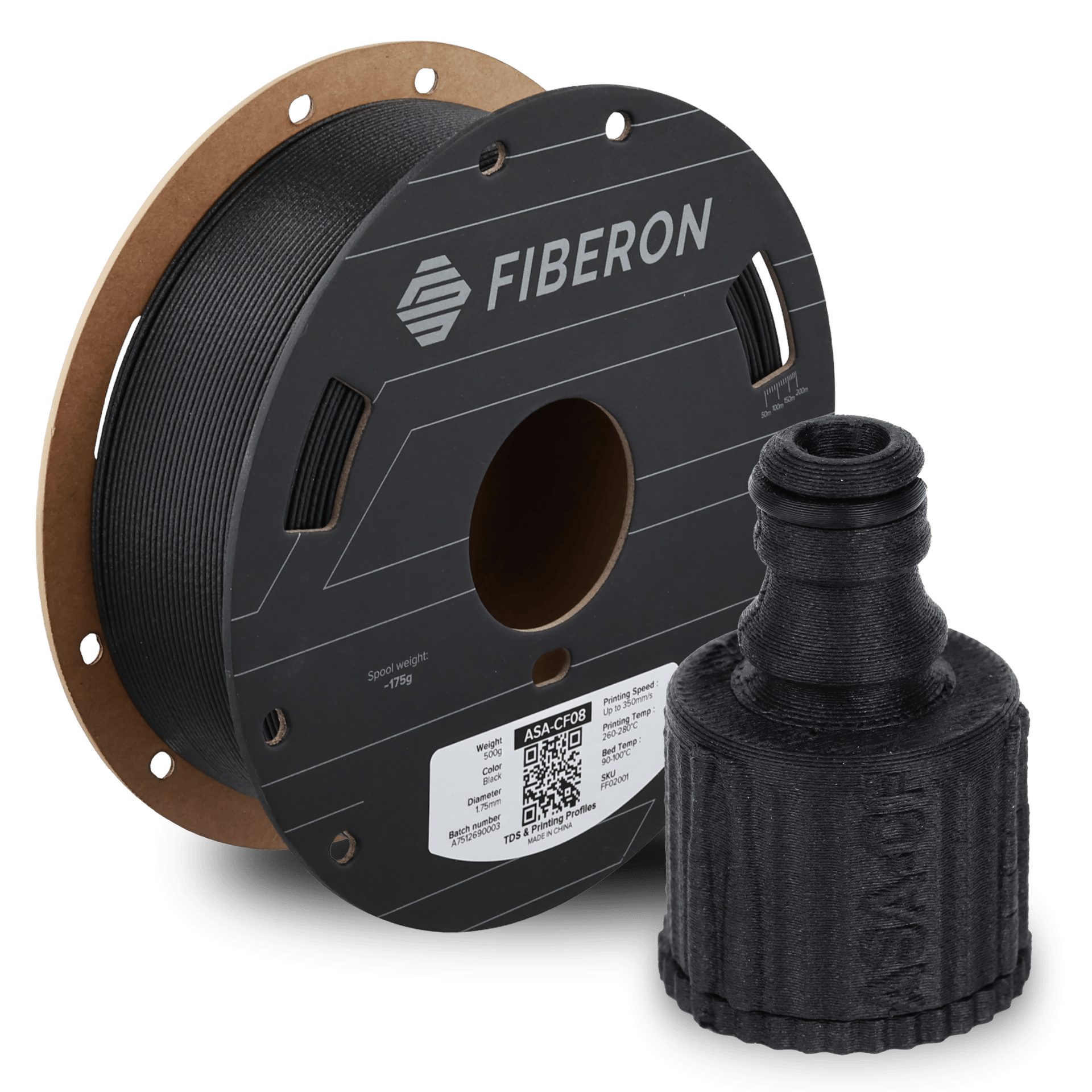 Fiberon ASA-CF08 Siyah Filament | UV Dayanımlı Karbon Fiber