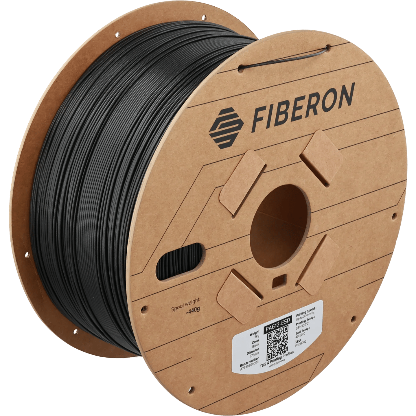 Fiberon PA612-ESD Siyah Filament 3 KG