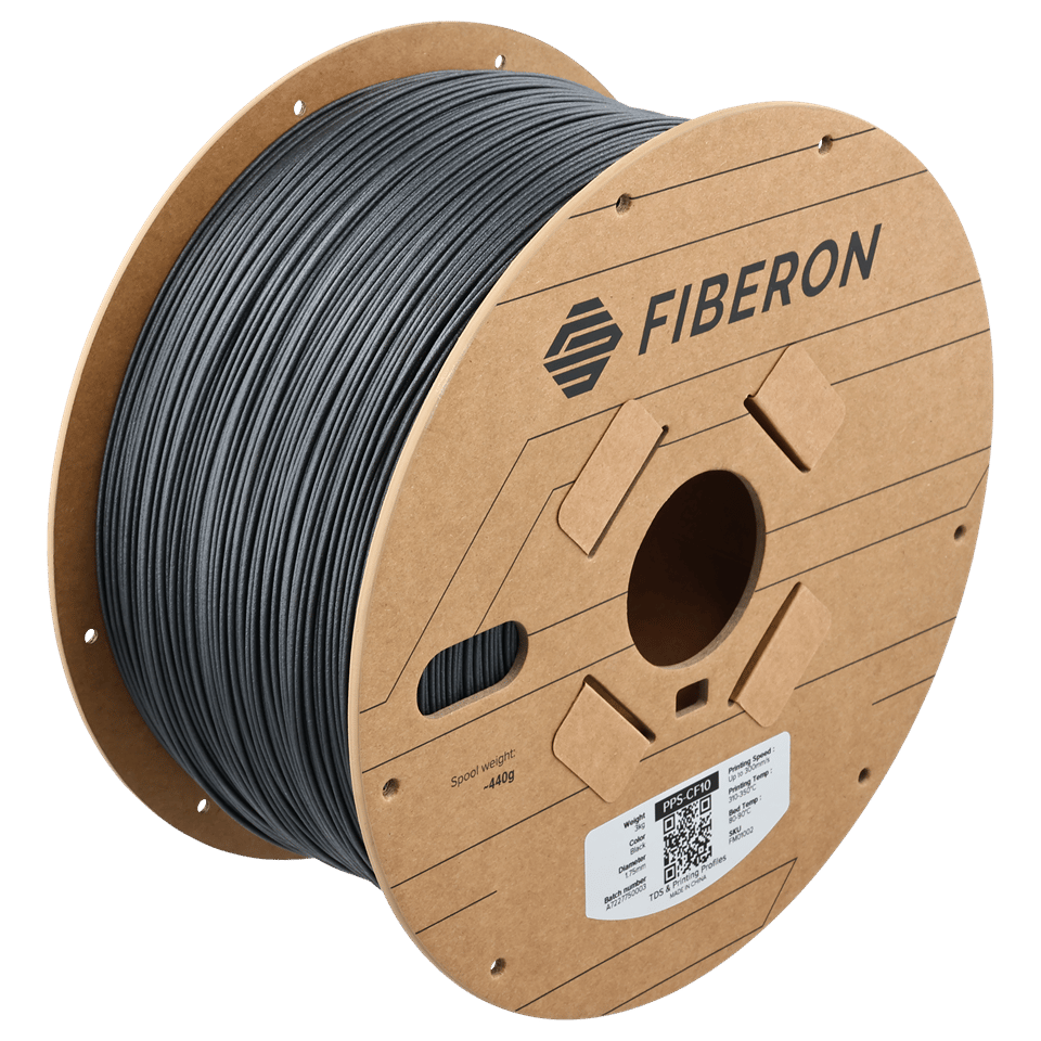 Fiberon PPS-CF10 Siyah Filament 3 KG