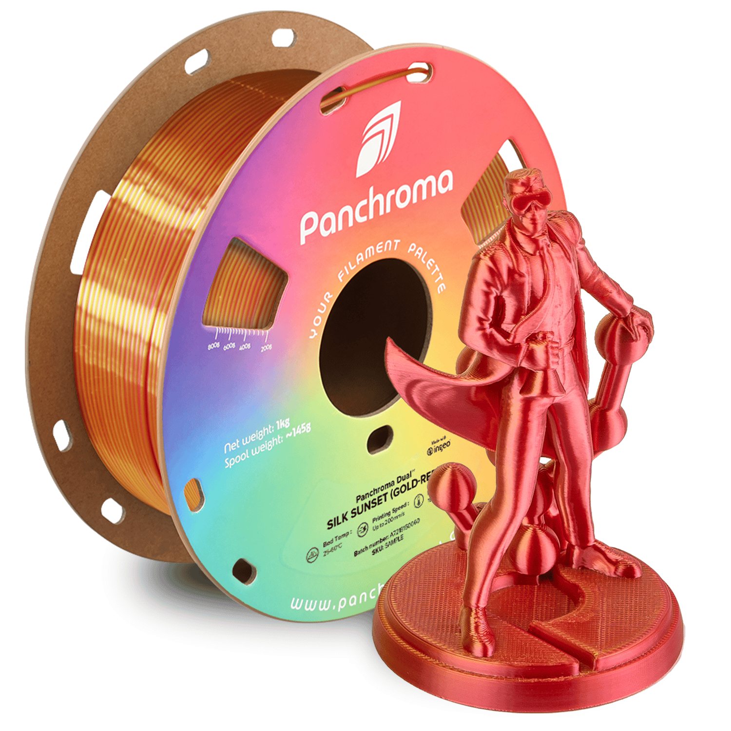 Panchroma Dual Silk Sunset PLA | Altın - Kırmızı