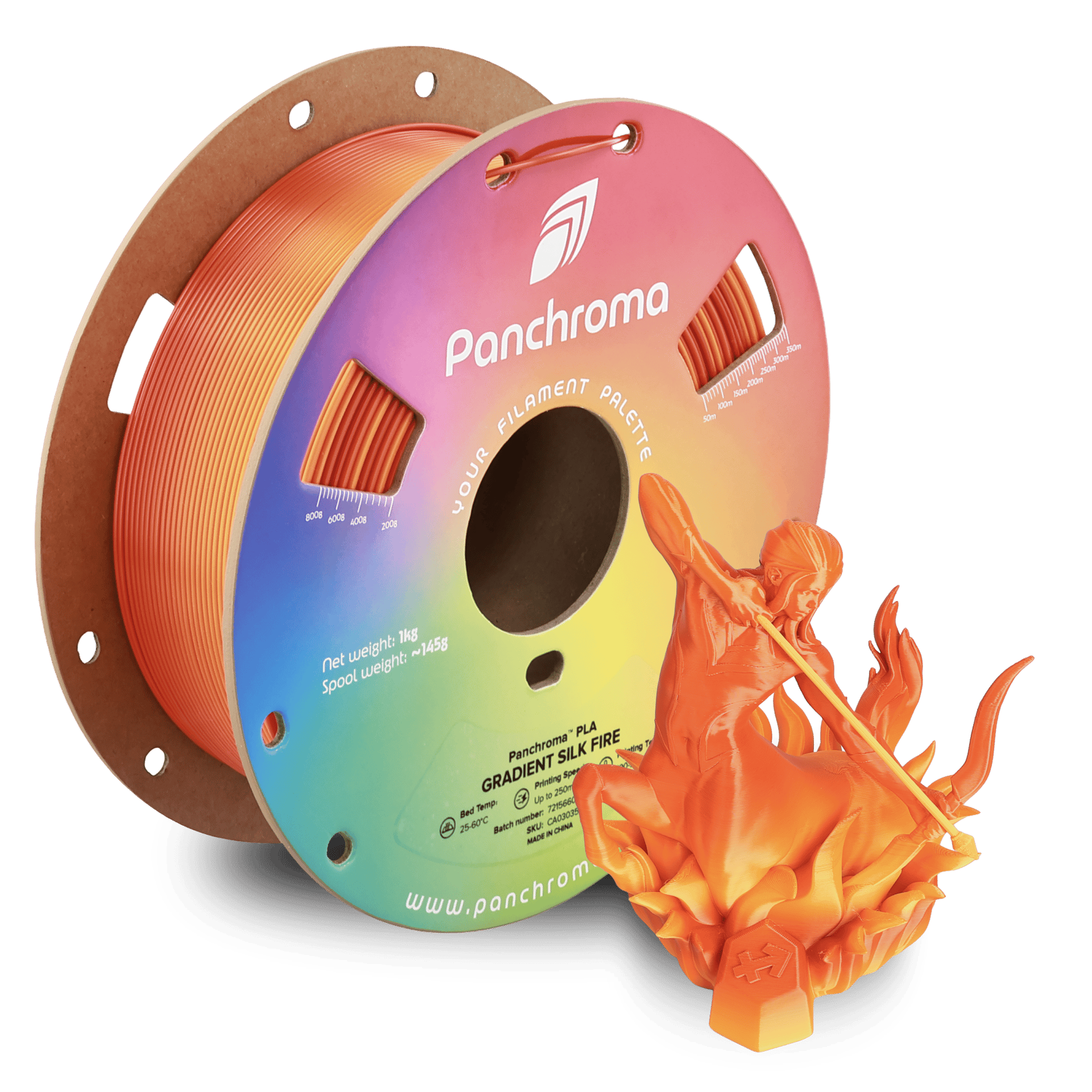 Panchroma Gradient Silk Ateş PLA Filament